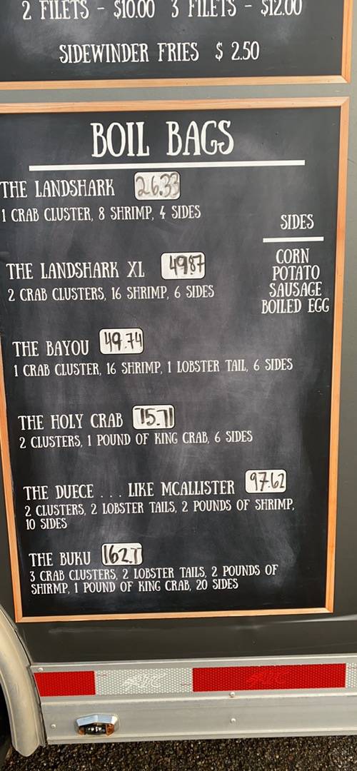 Menu at LandShark Seafood & Catfish restaurant, Ridgeland