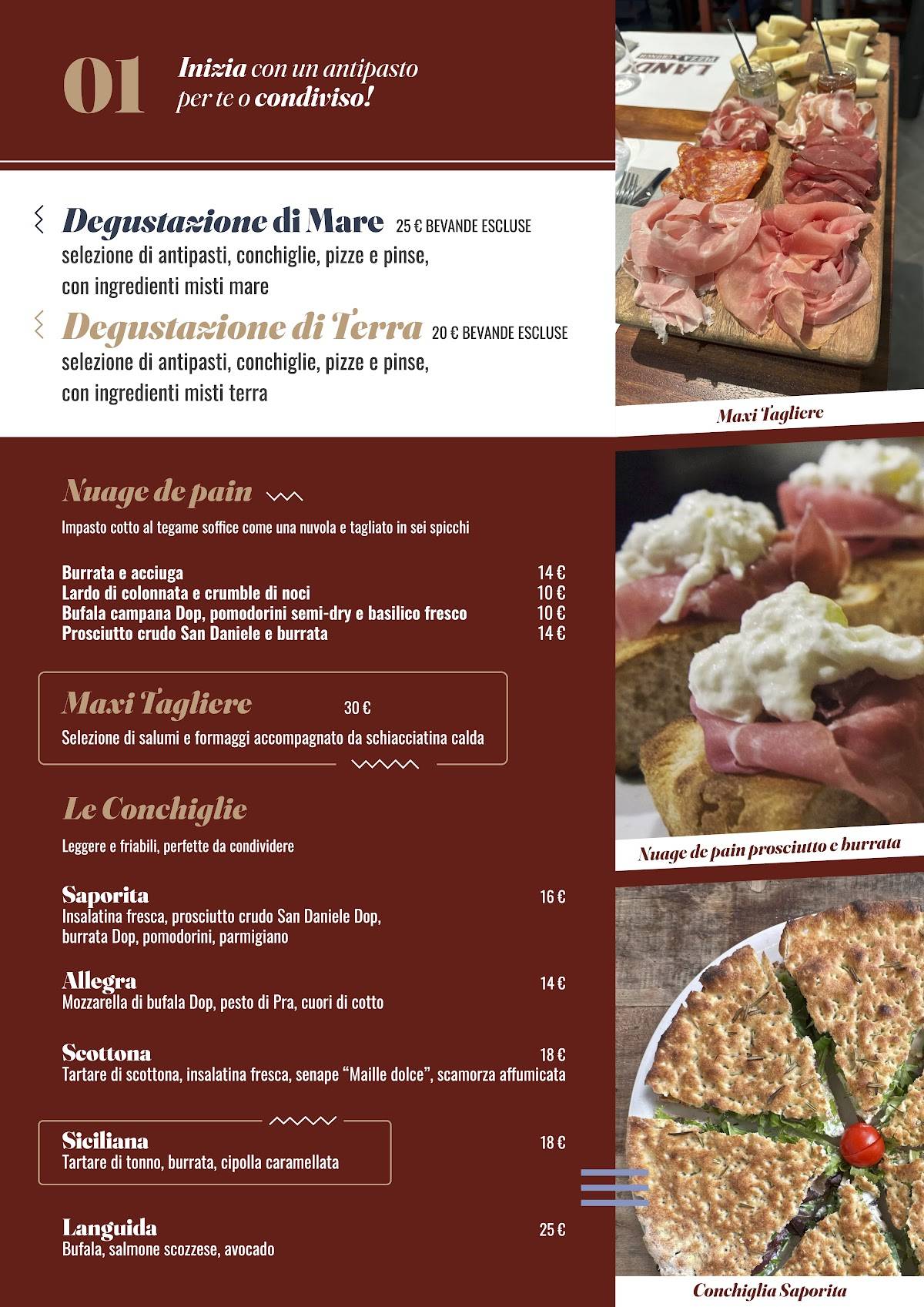 Menu di Landi Pizza & Crunch - Albaro 