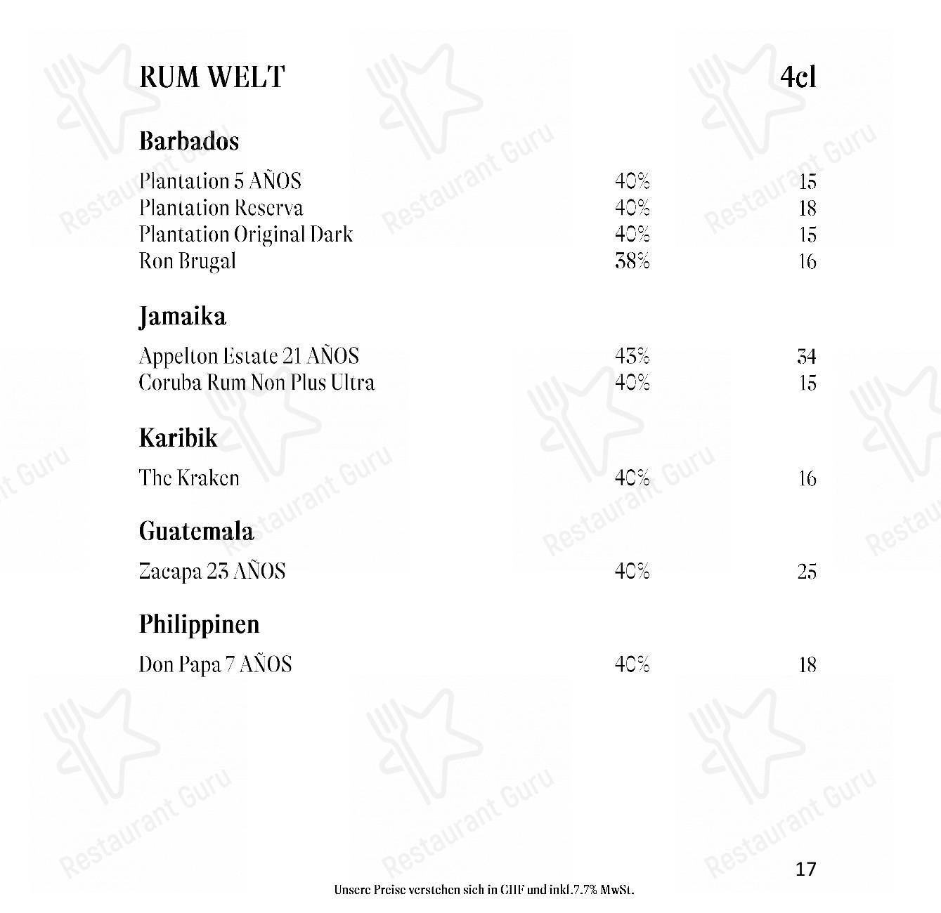 Menu per Gourmet Restaurant Guarda Val ristorante