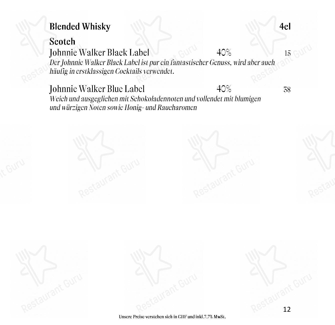 Gourmet Restaurant Guarda Val in Lantsch/Lenz - Menu