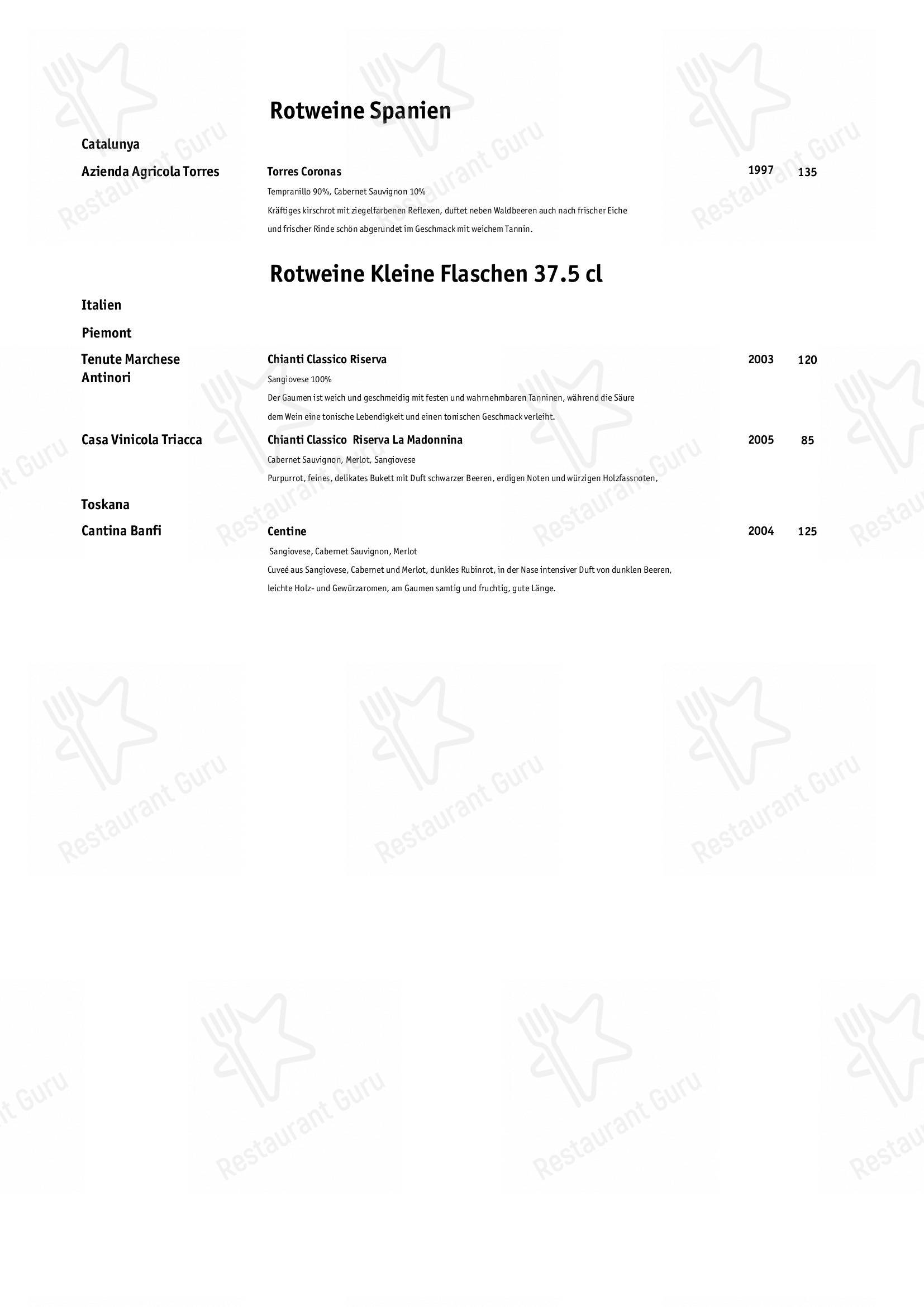 菜单 per Gourmet Restaurant Guarda Val in Lantsch/Lenz