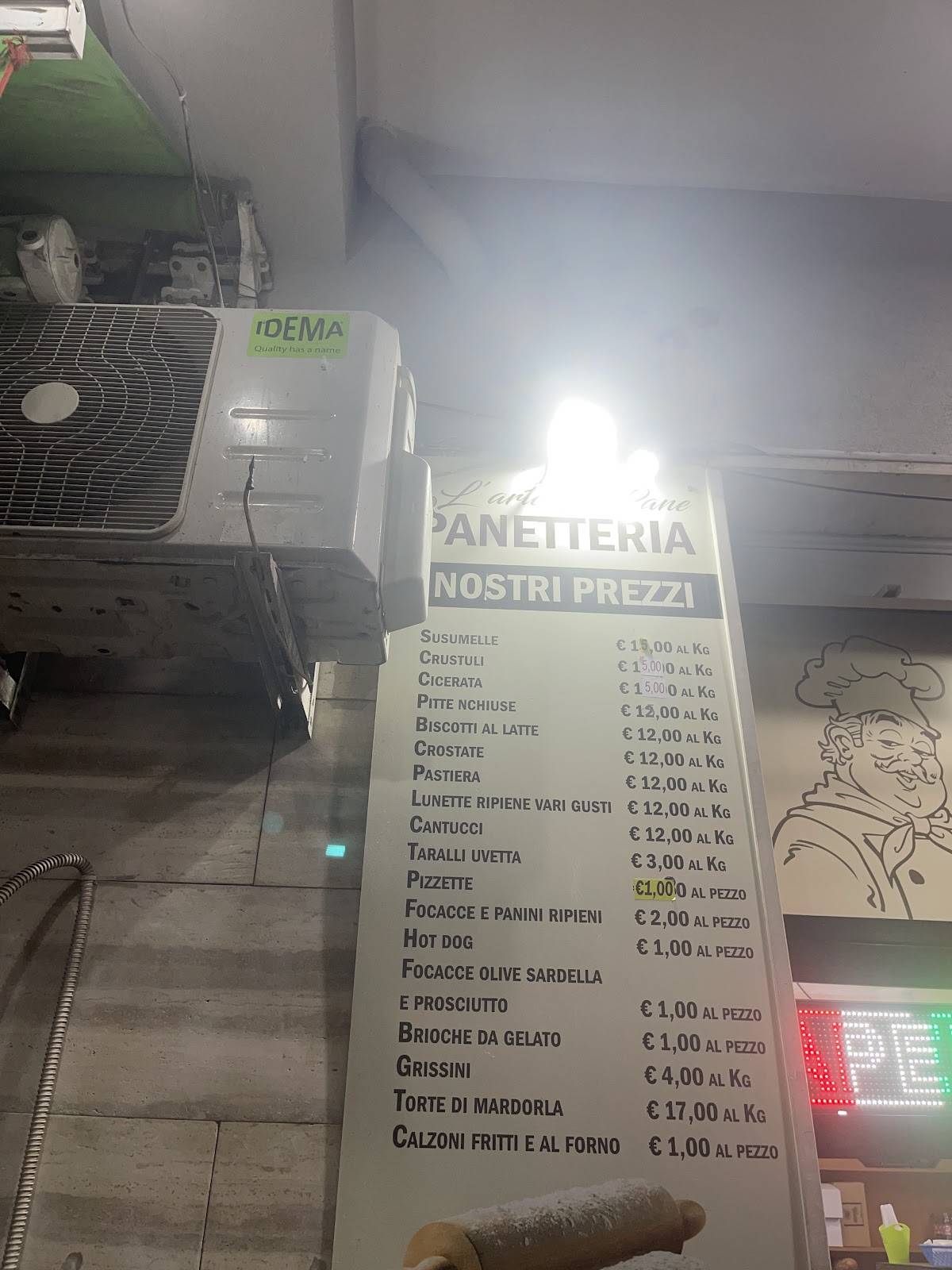 Menu di L'arte Del Pane Panetteria 