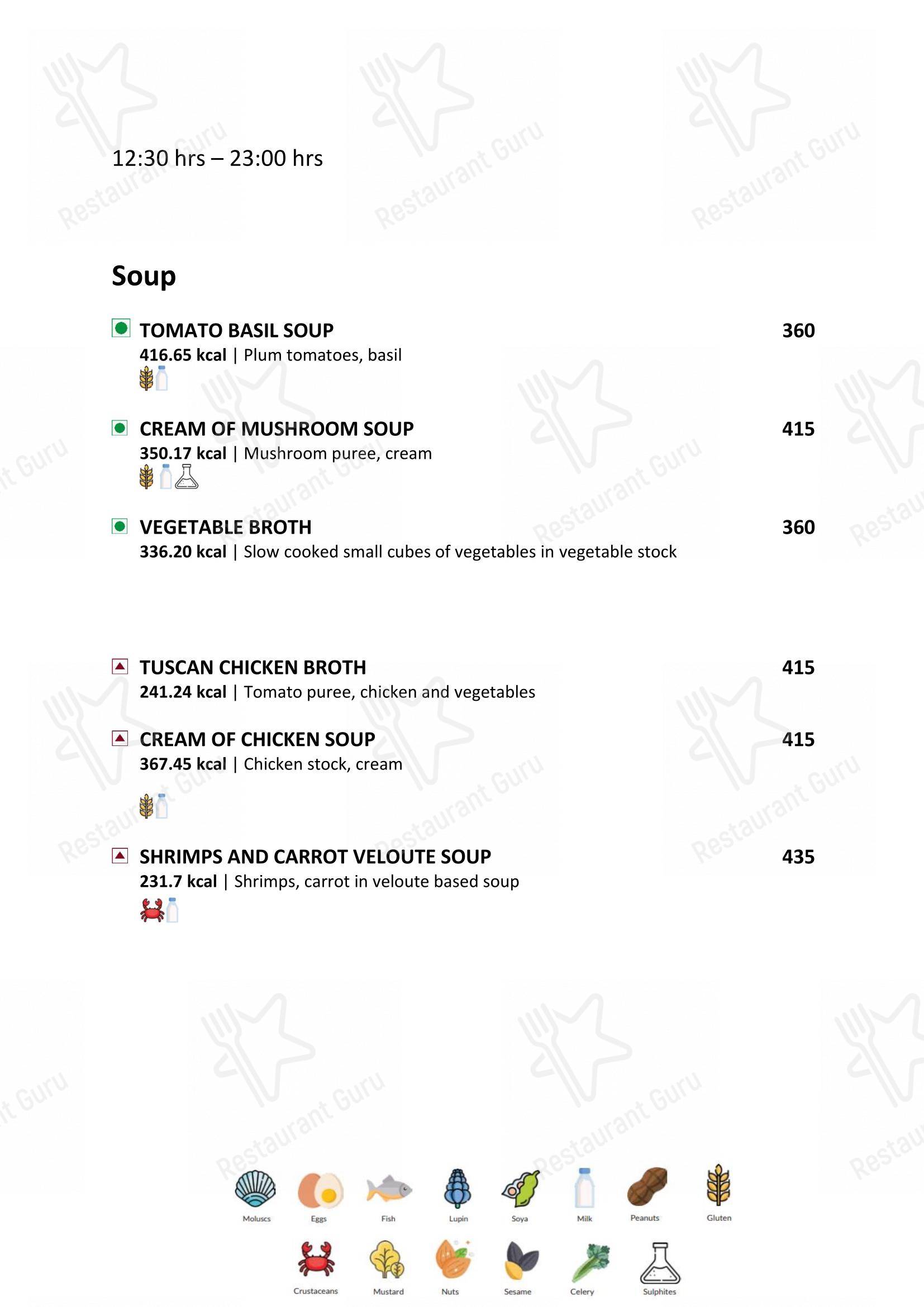 Latitude Restaurant - Vivanta Coimbatore in Coimbatore - Menu