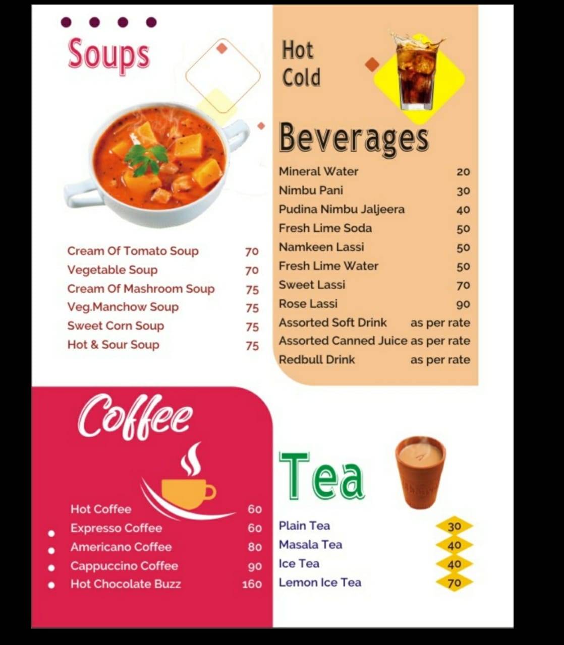 Laziz Pizza, Caterers and Events menu