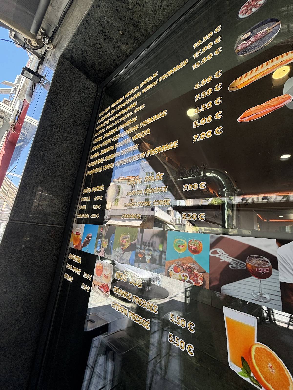 Menu de Le Bip's Corte