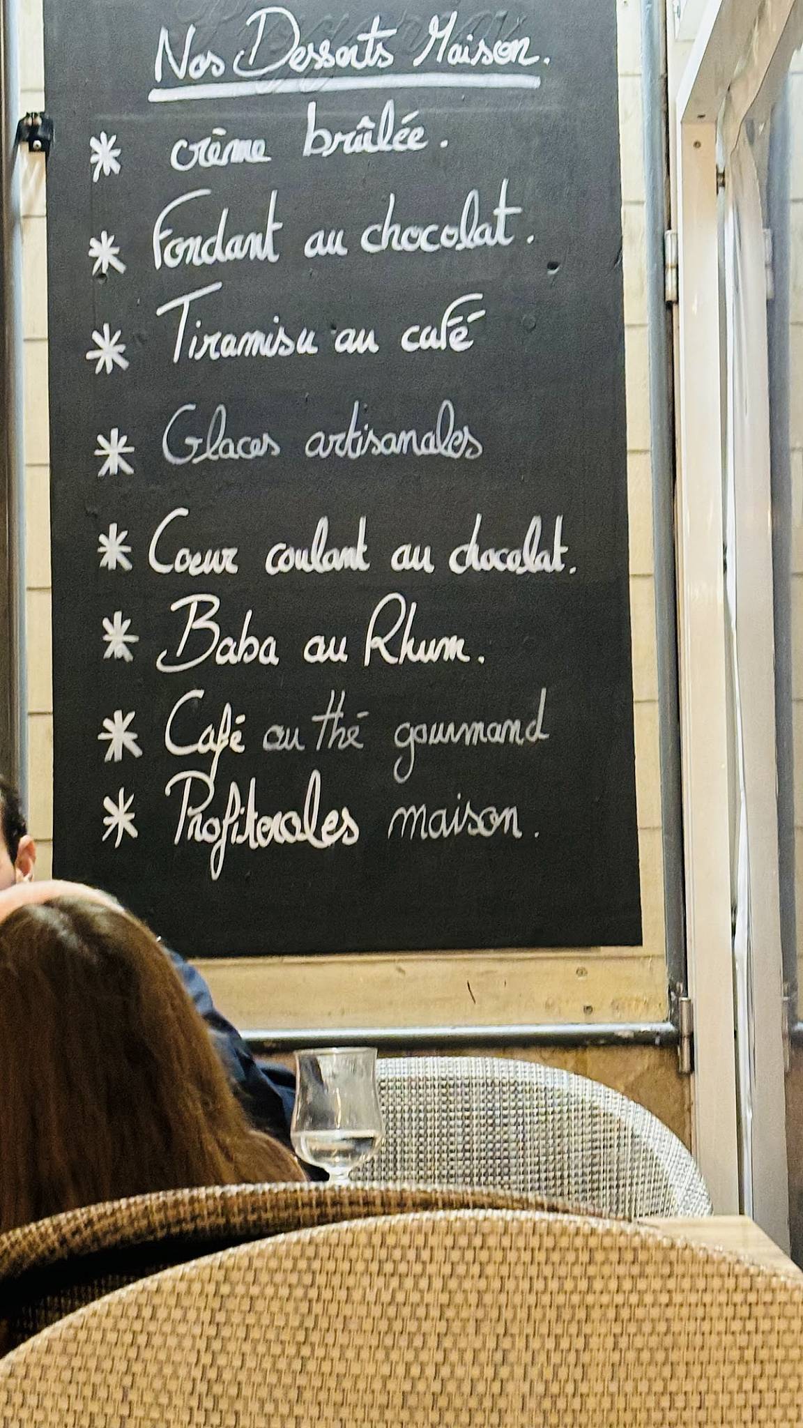 Menu de Le Canot La Rochelle