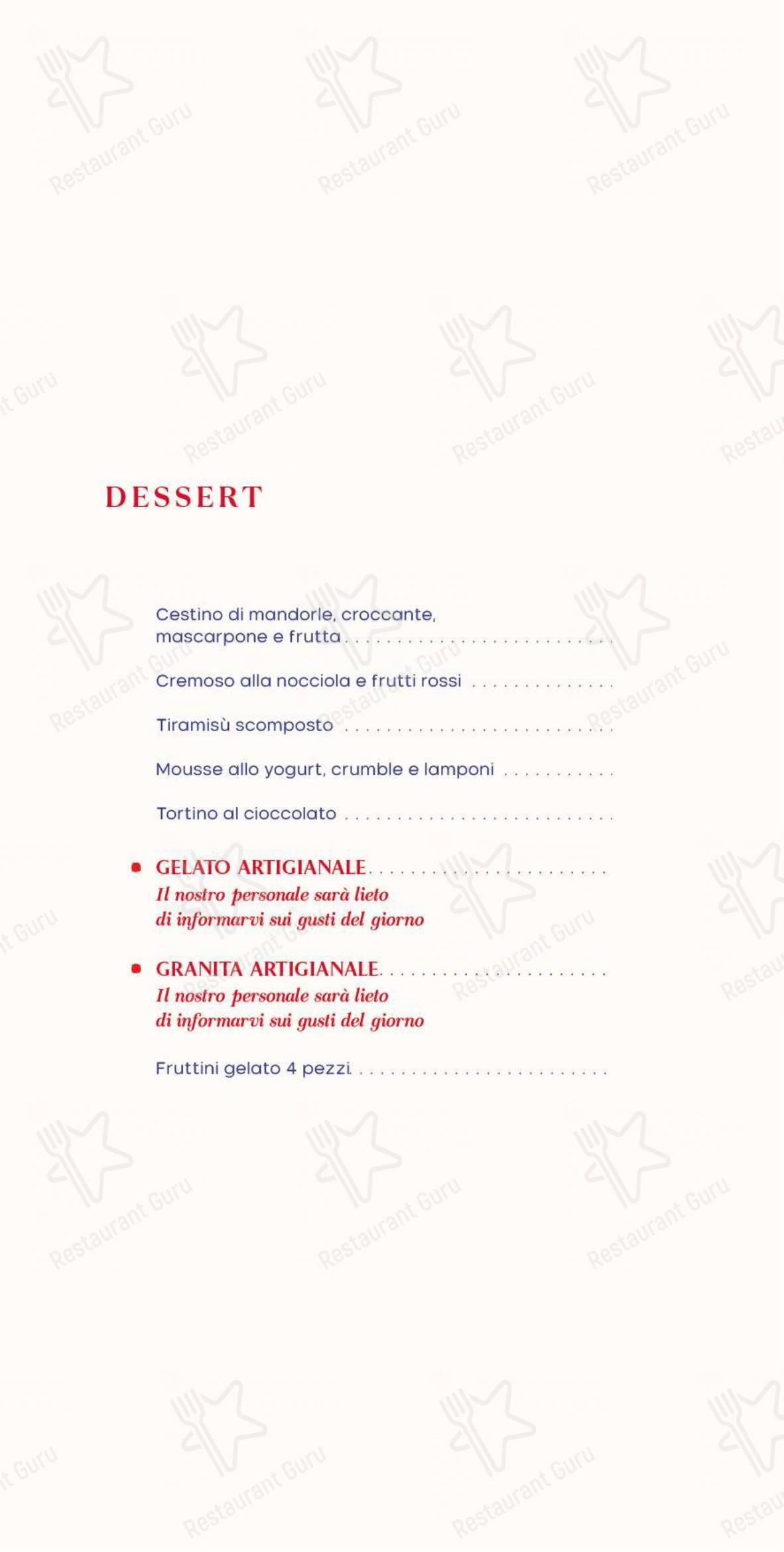 Menu bar per Le Milton Beach pub & bar