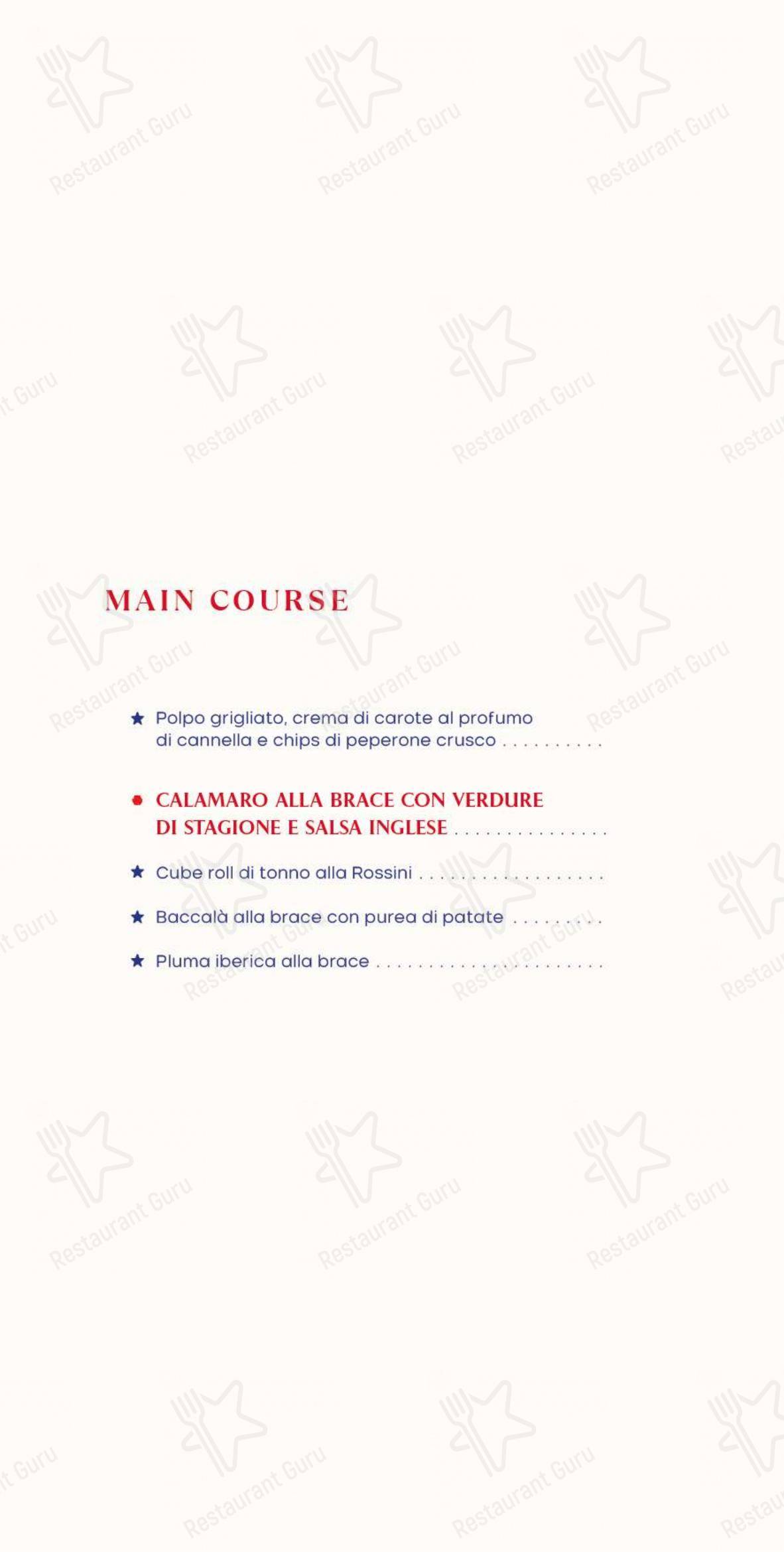 Menu di Le Milton Beach - Menu bar