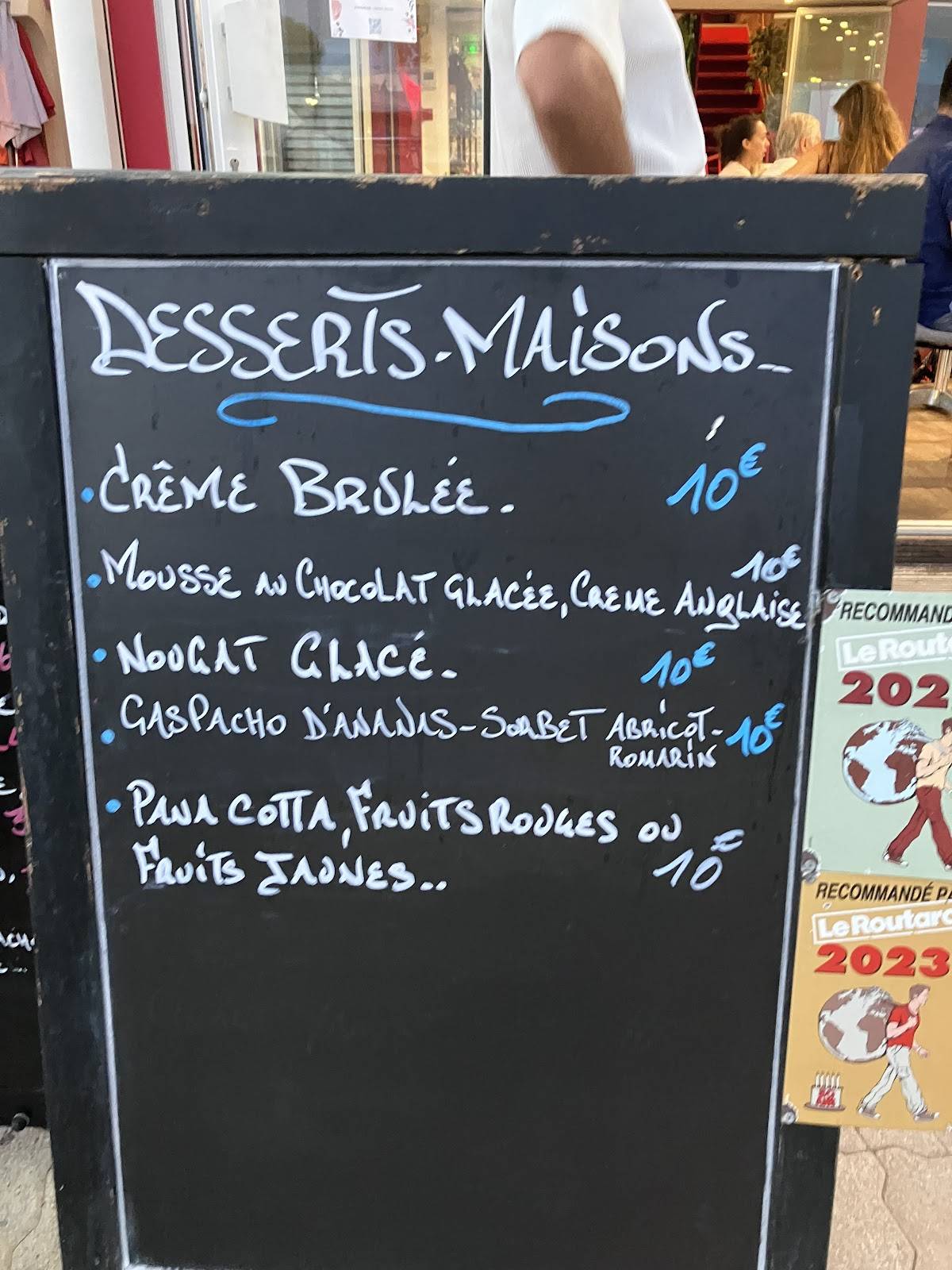 Menu de Le Pescadou