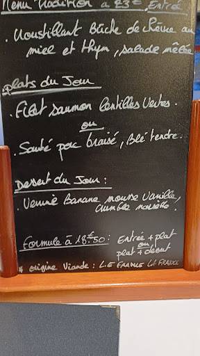 Menu de Restaurant Le Pic