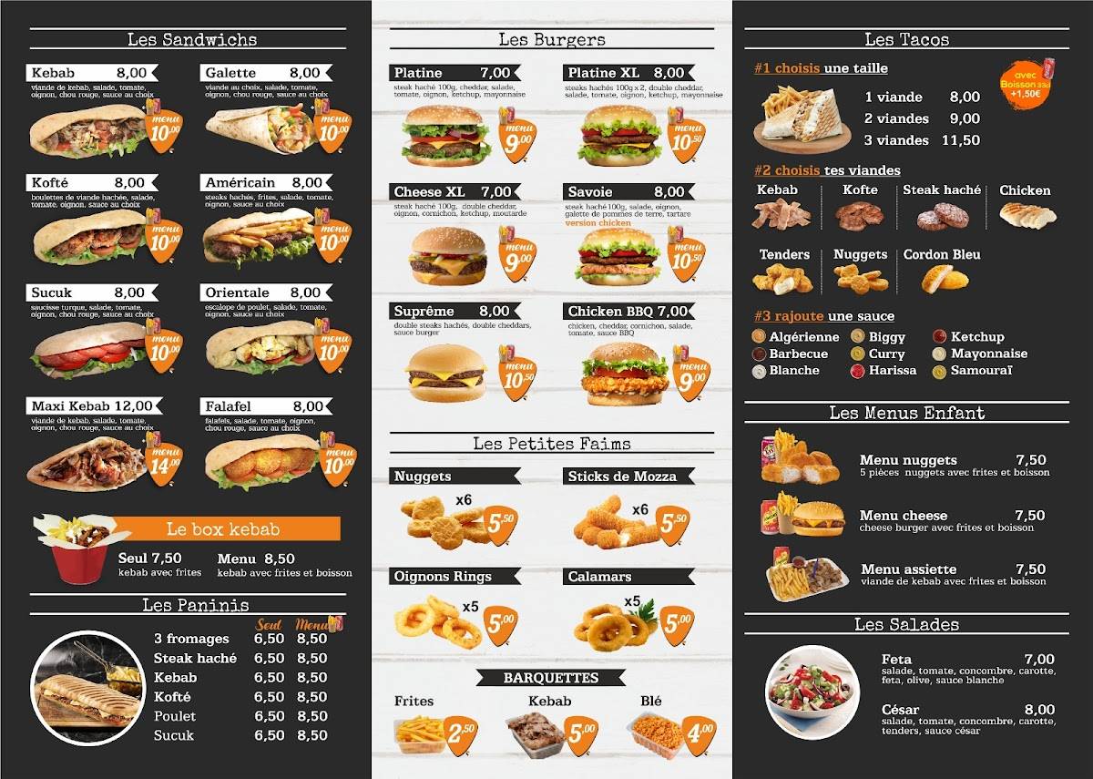 Menu de Le Poincaré