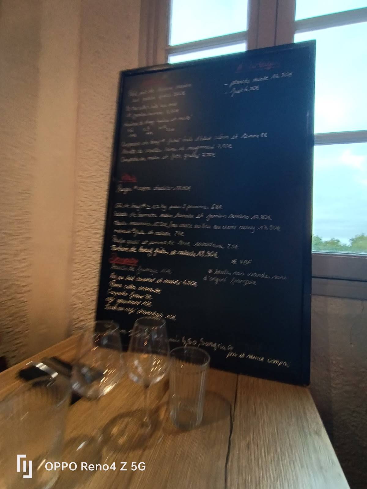 Menu de Le Tethys