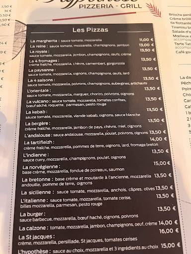 Menu de L’Hypothèse Combourg
