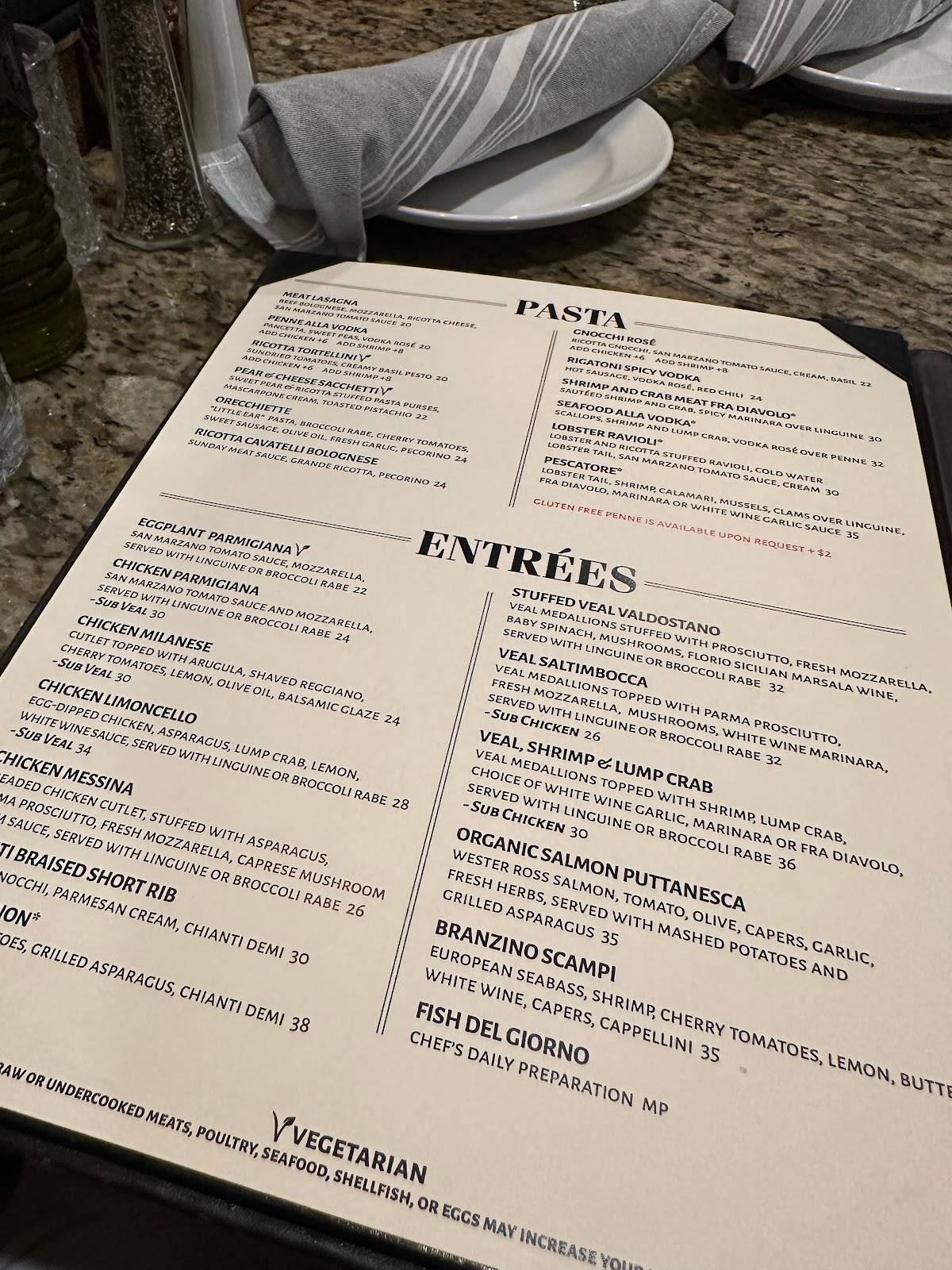 Menu at Limoncello West Chester restaurant, West Chester