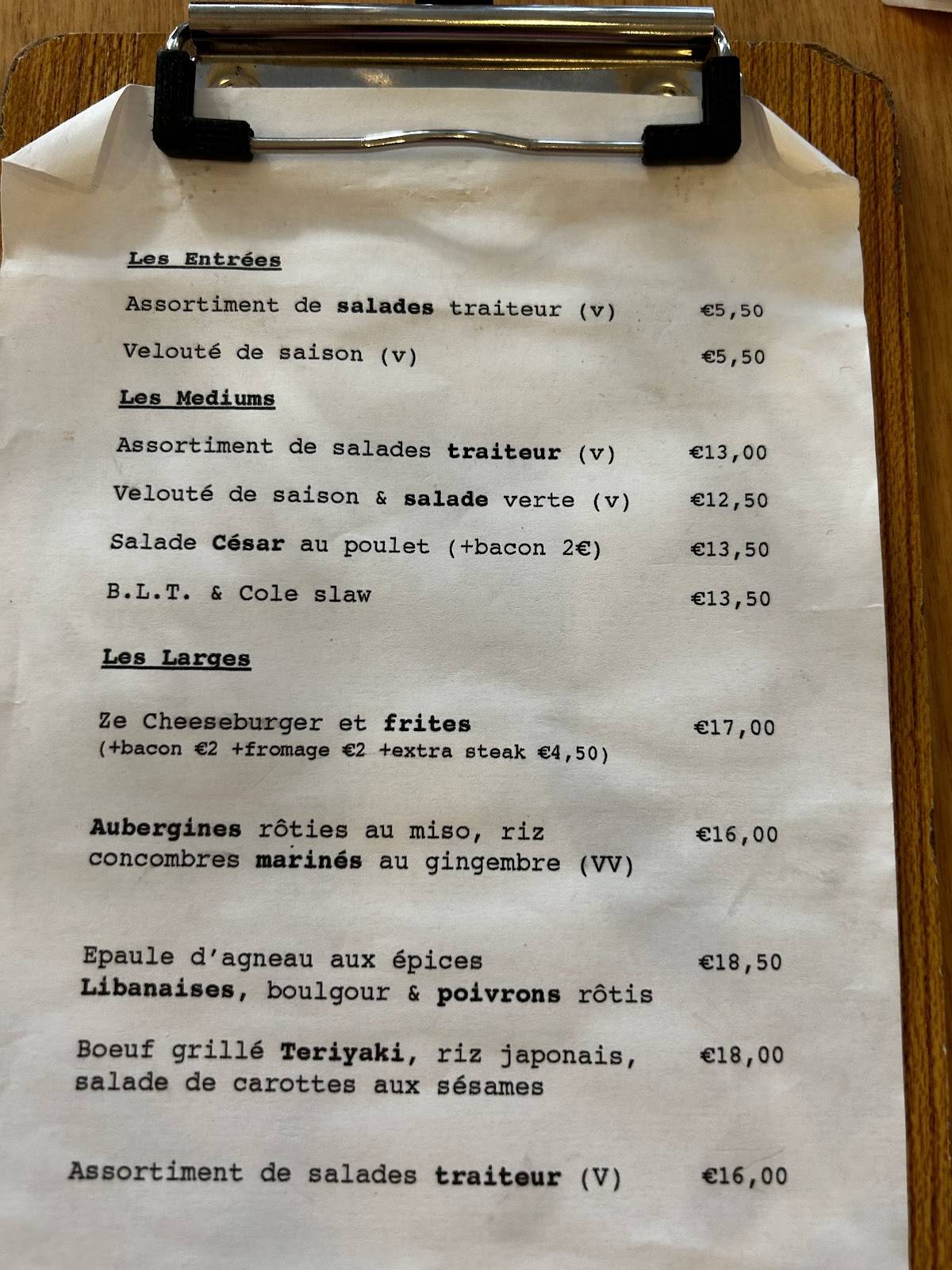 Menu de Little Kitchen
