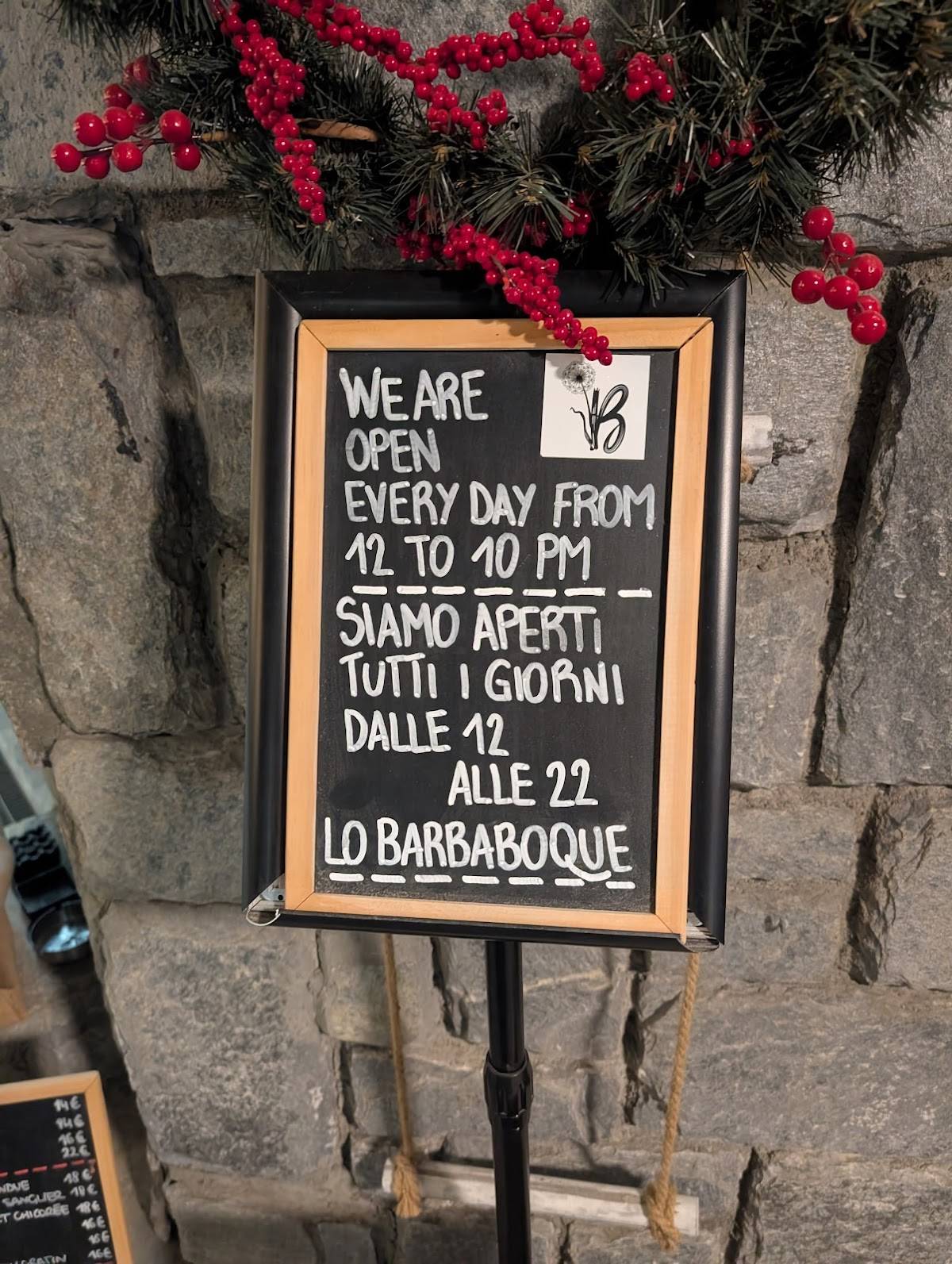 Menu di Lo Barbaboque Ristrò 