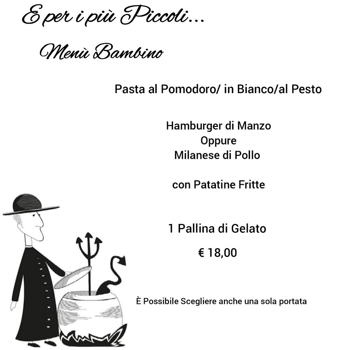 Menu di Locanda del prete 
