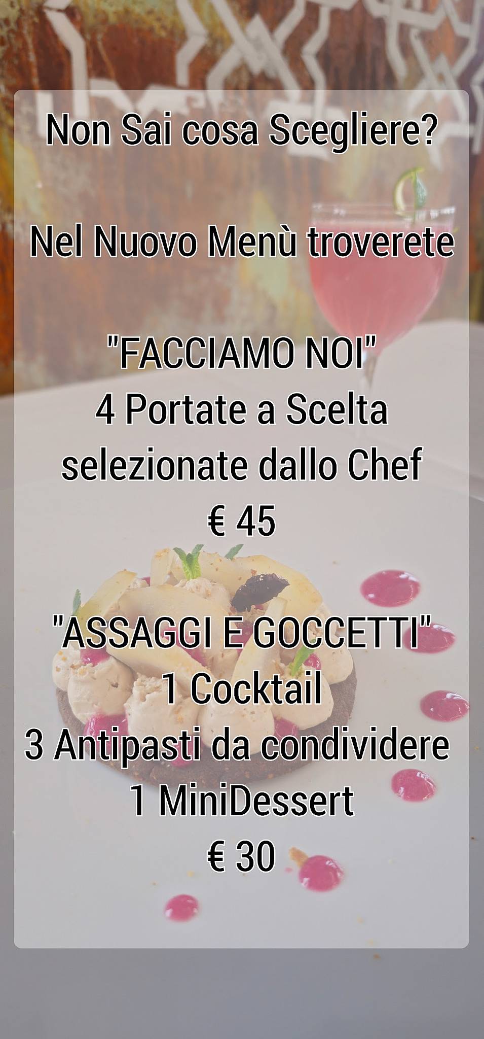 Menu di Locanda del prete 