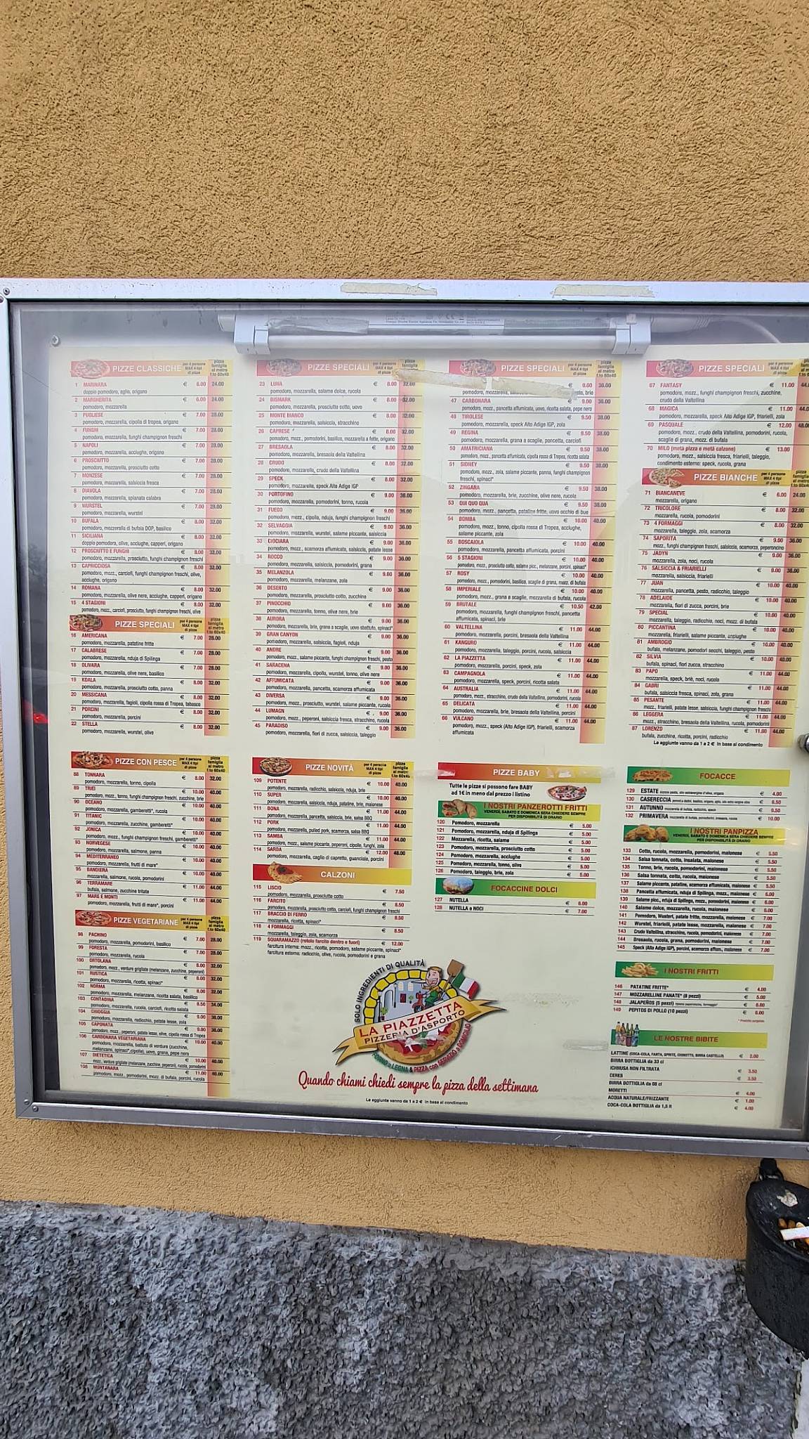 Menu di La Piazzetta 