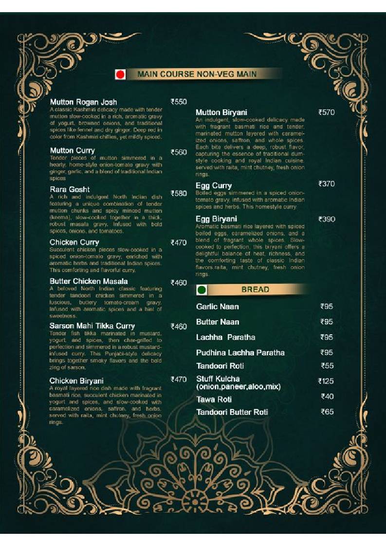 London Coffee Club (A unit of the wales), Agra menu