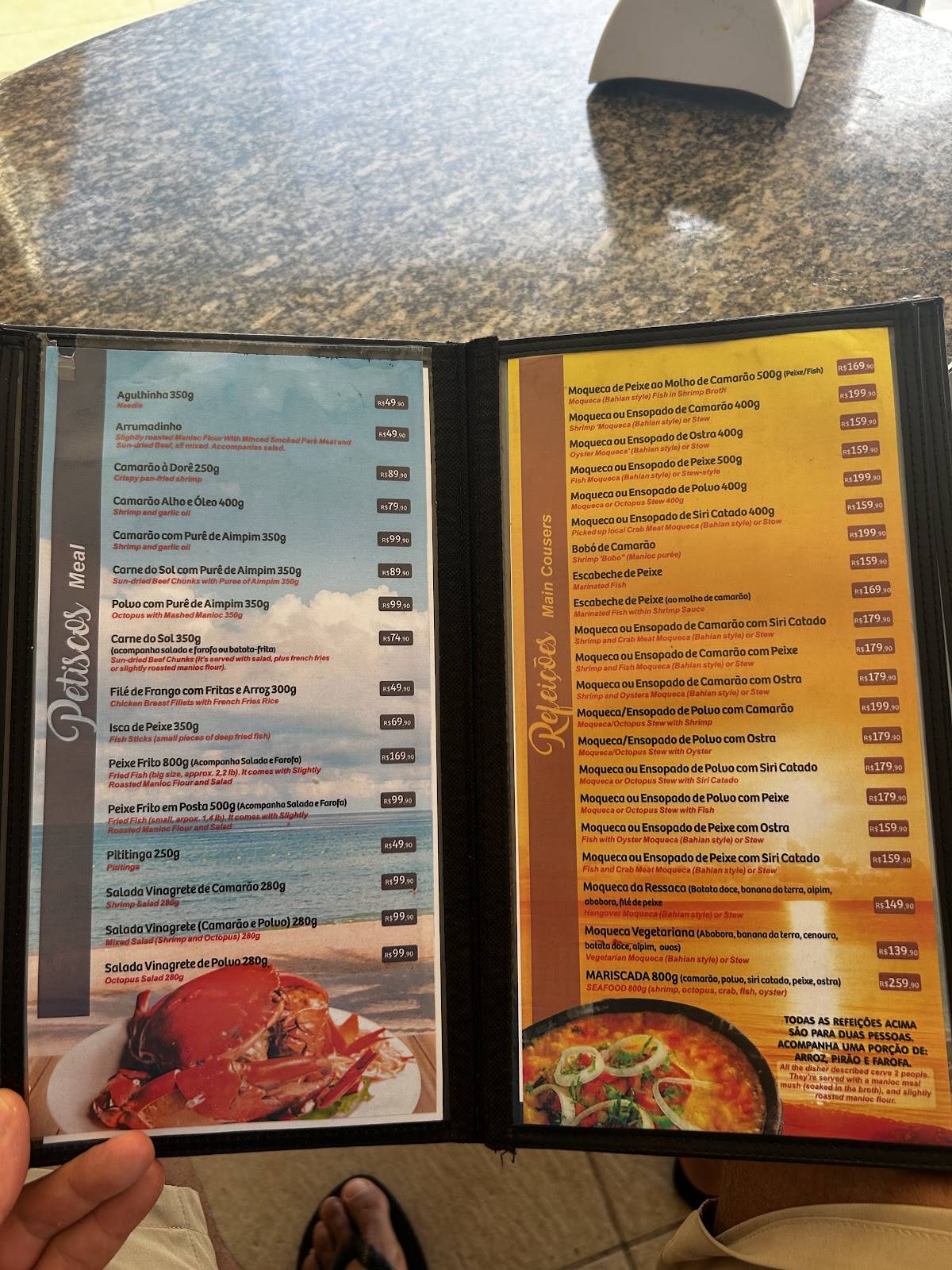 Bar Recanto da Lua Cheia cardápio