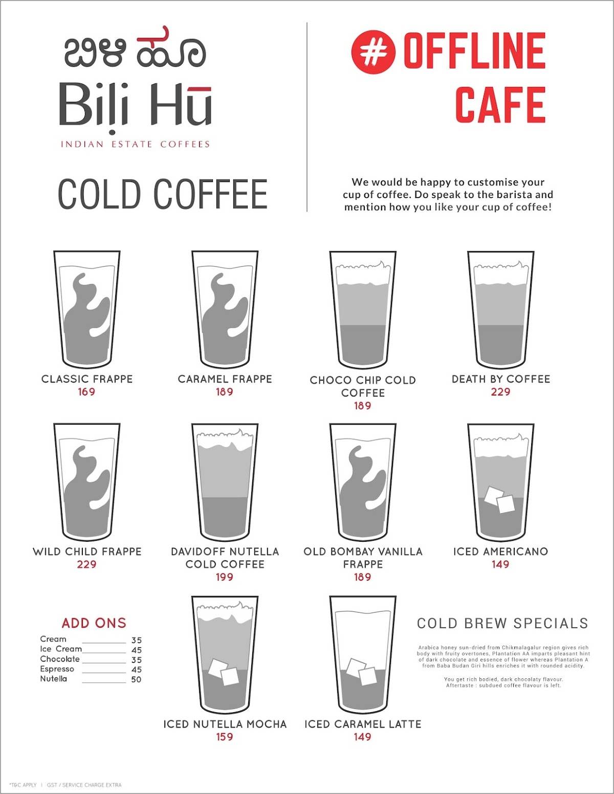 Offline Cafe Lucknow menu