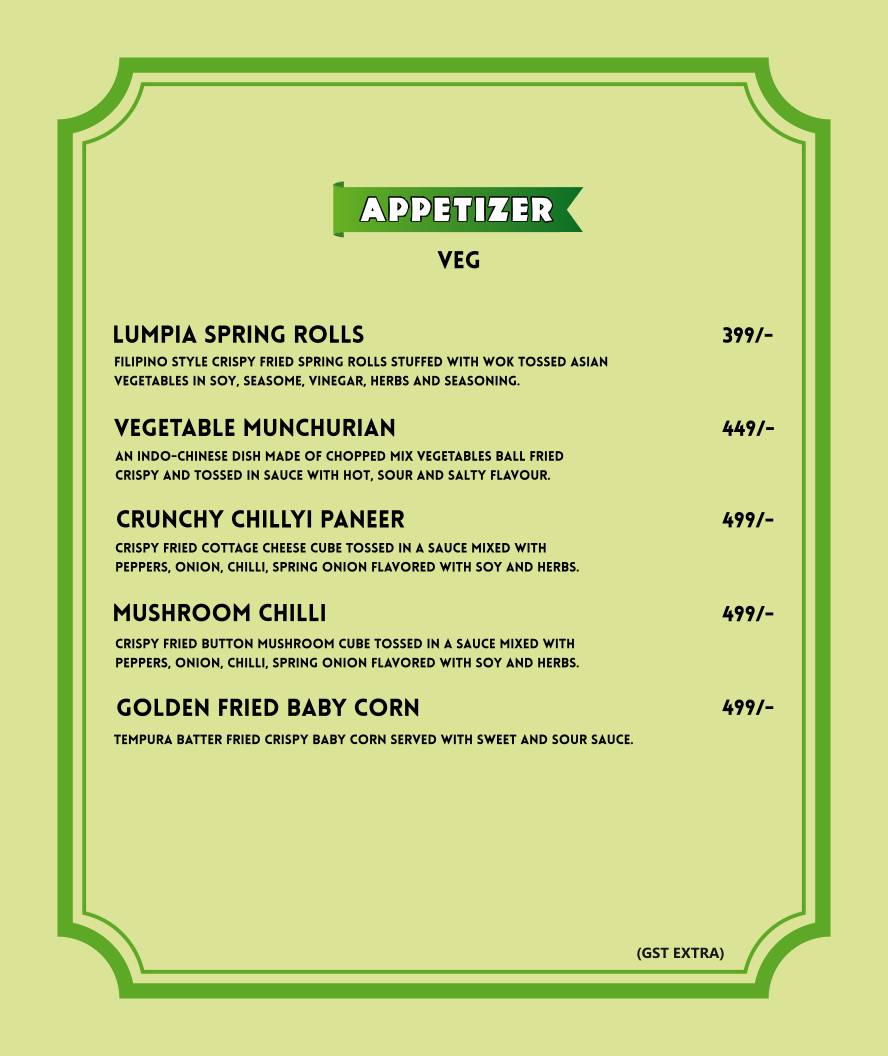 ROYALE ASIAN menu