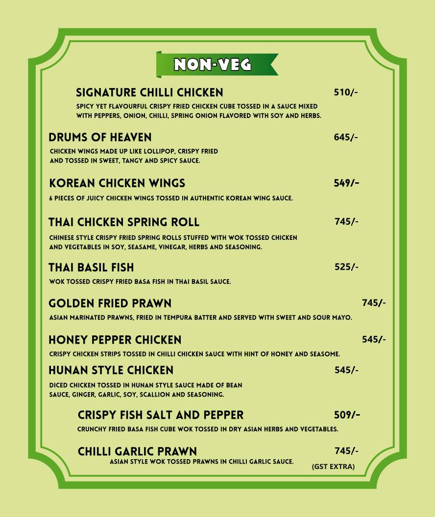 ROYALE ASIAN menu