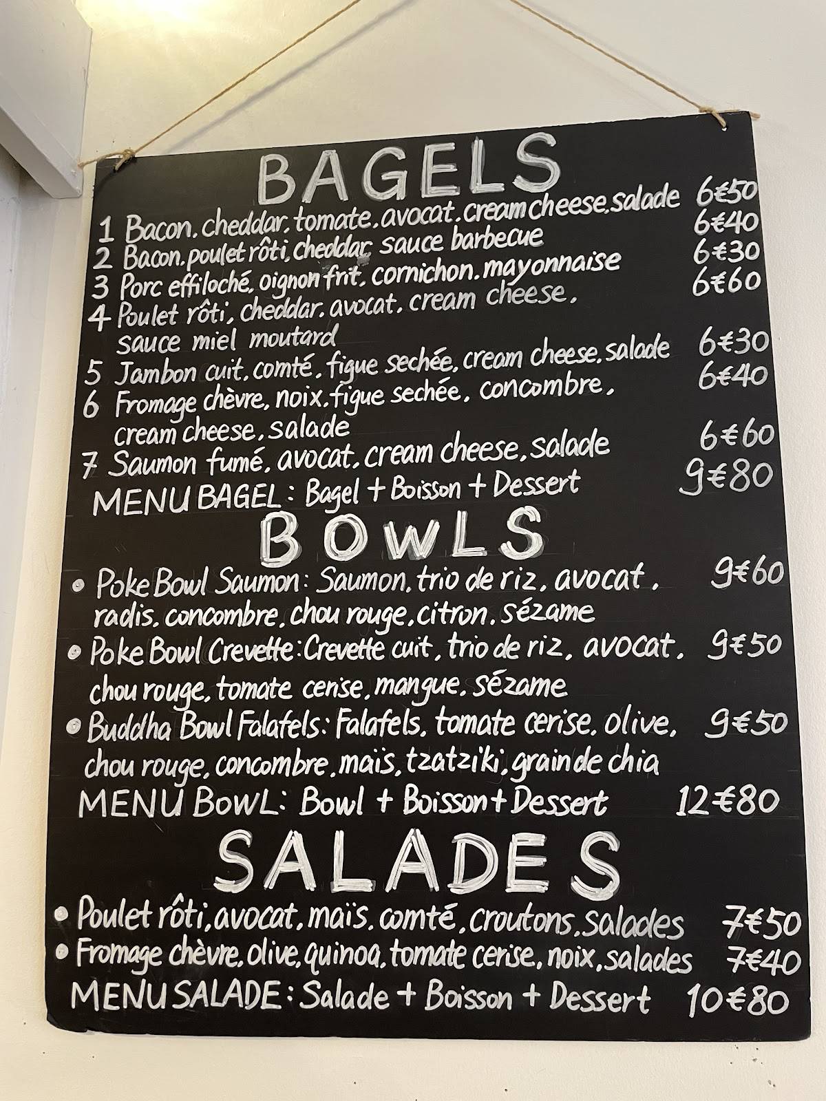 Menu de Lumen coffee