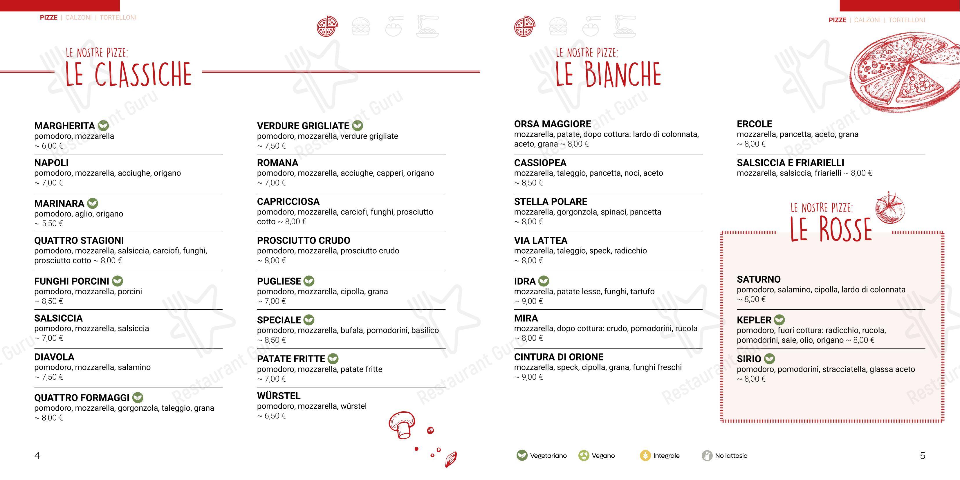 Menu bar per Luna Cafè in Castellarano