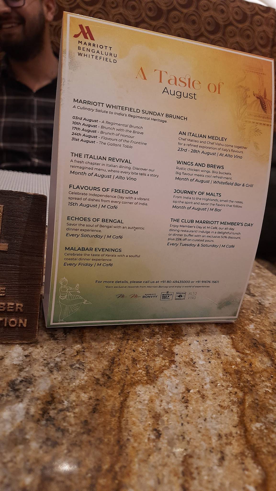 M Cafe menu