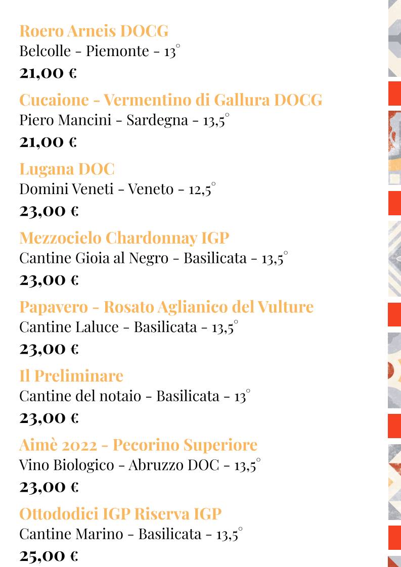 Menu di MANGIO la cucina come a casa 