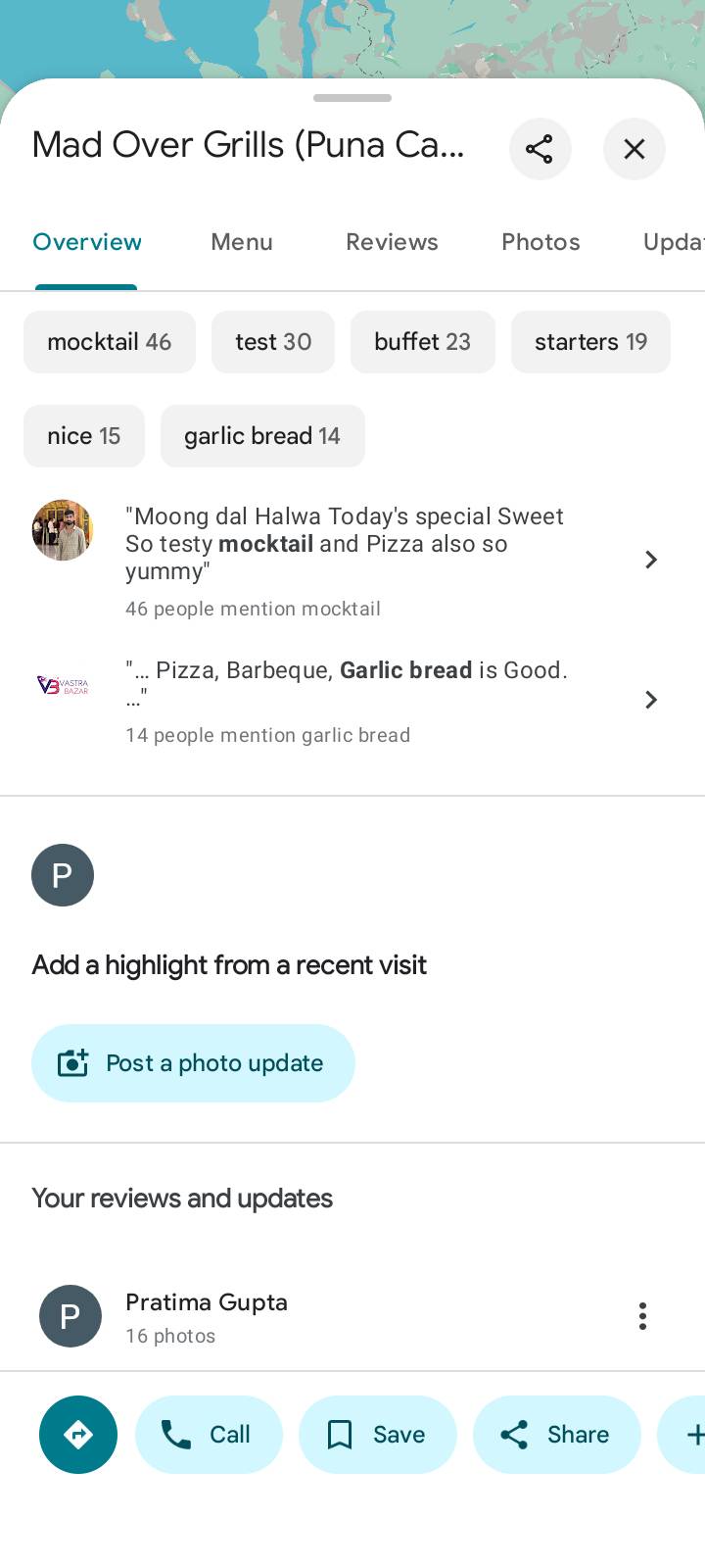 Mad Over Grills (Restaurant & Banquet) menu