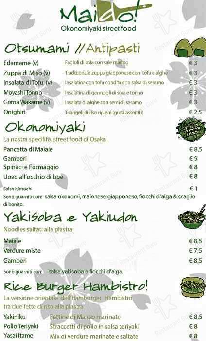 Menu di Maido! 