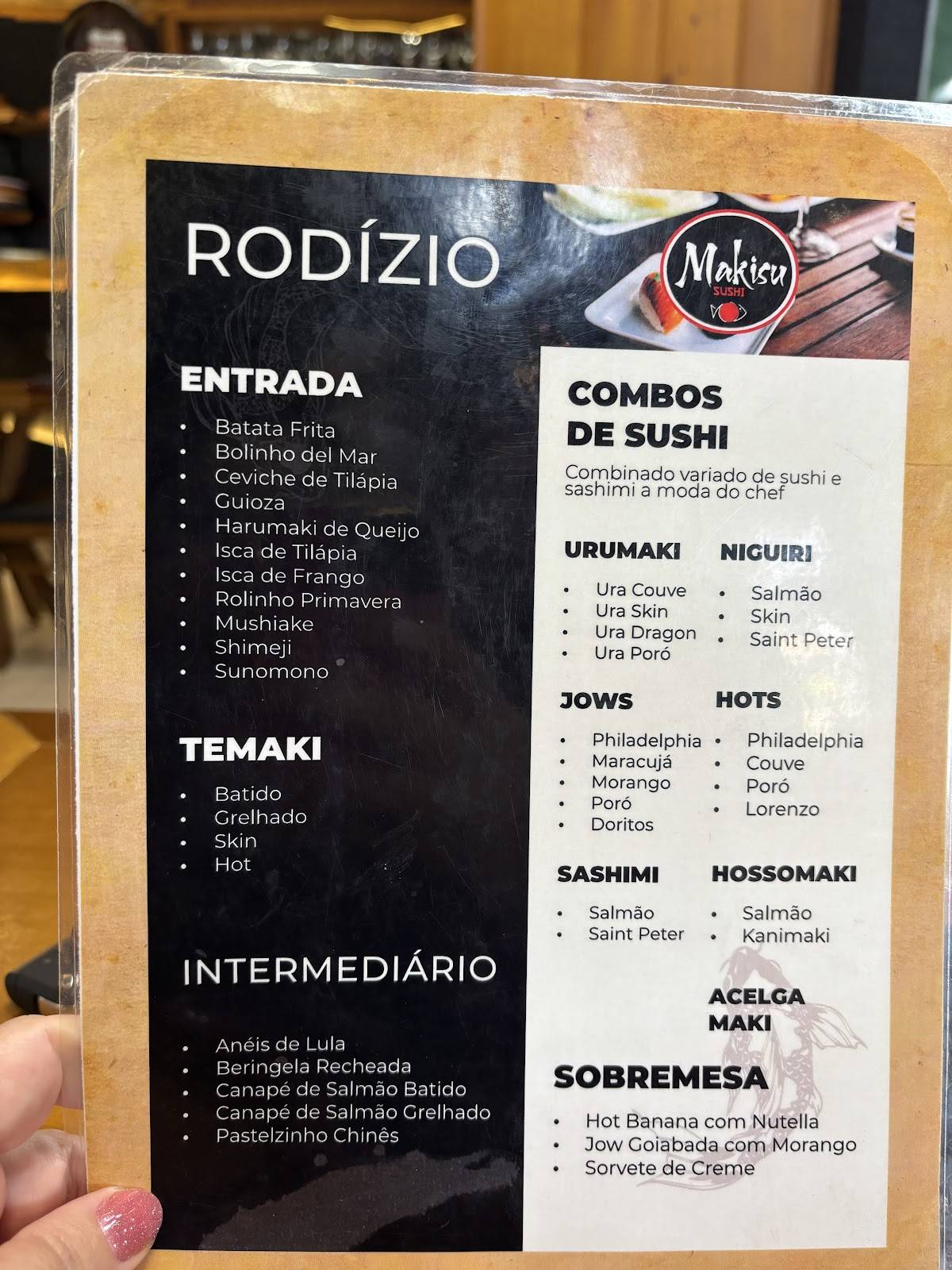 Makisu Sushi cardápio