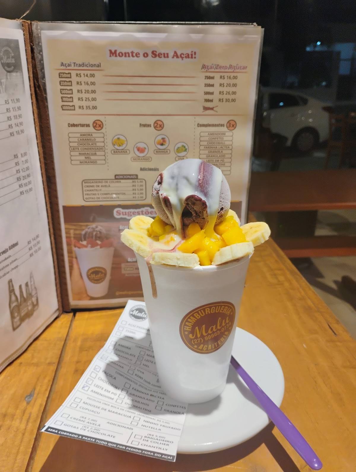 Malu Hamburgueria e Açaiteria cardápio