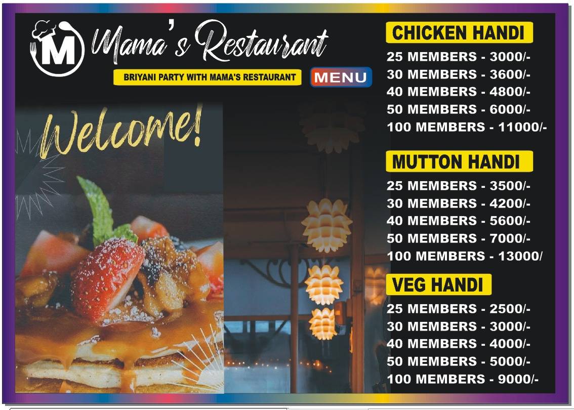 Mama's Restaurant menu