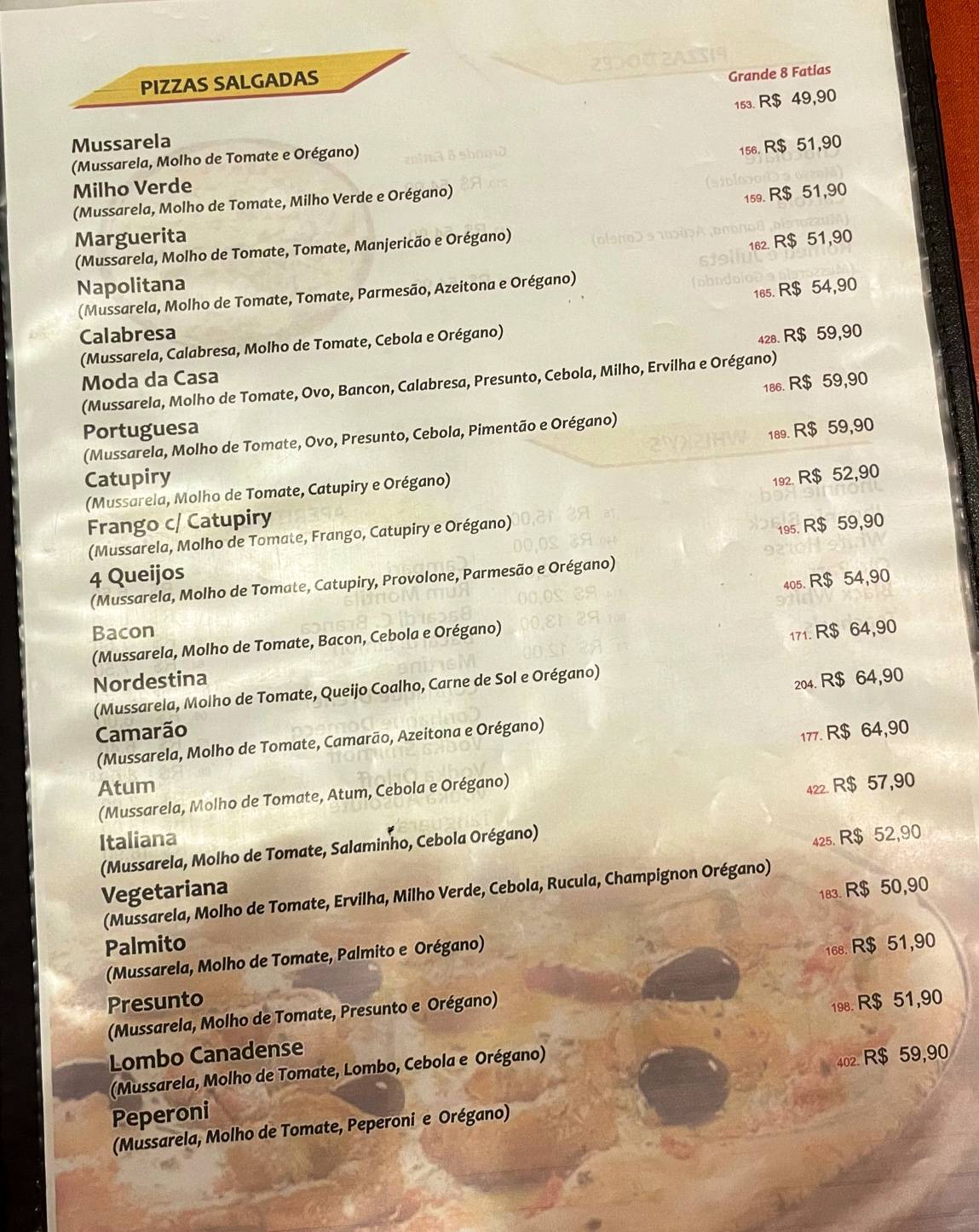 Marcelo Restaurante e Pizzaria cardápio