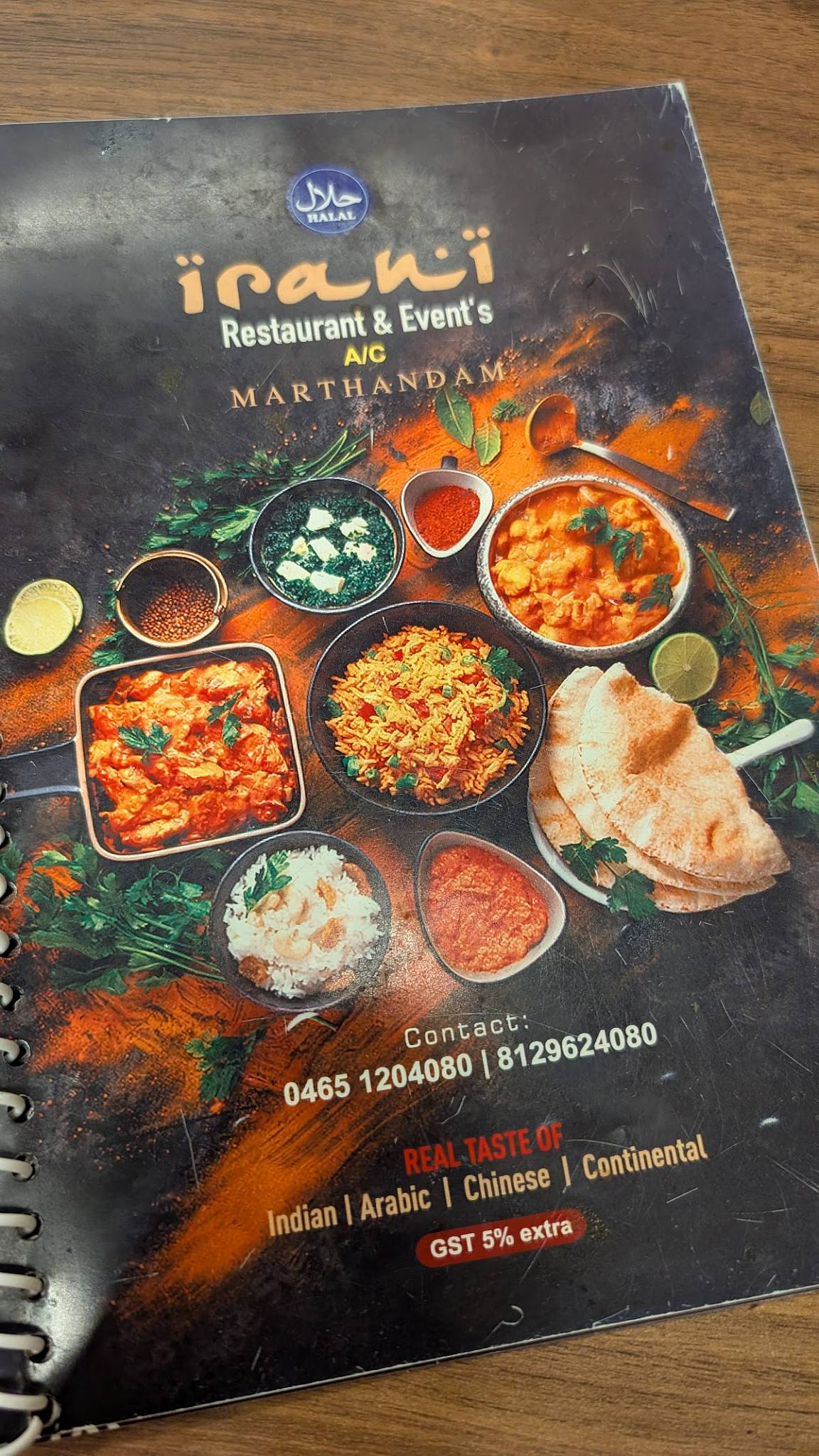 IRANI Restaurant Marthandam, Eraviputhoorkadai menu