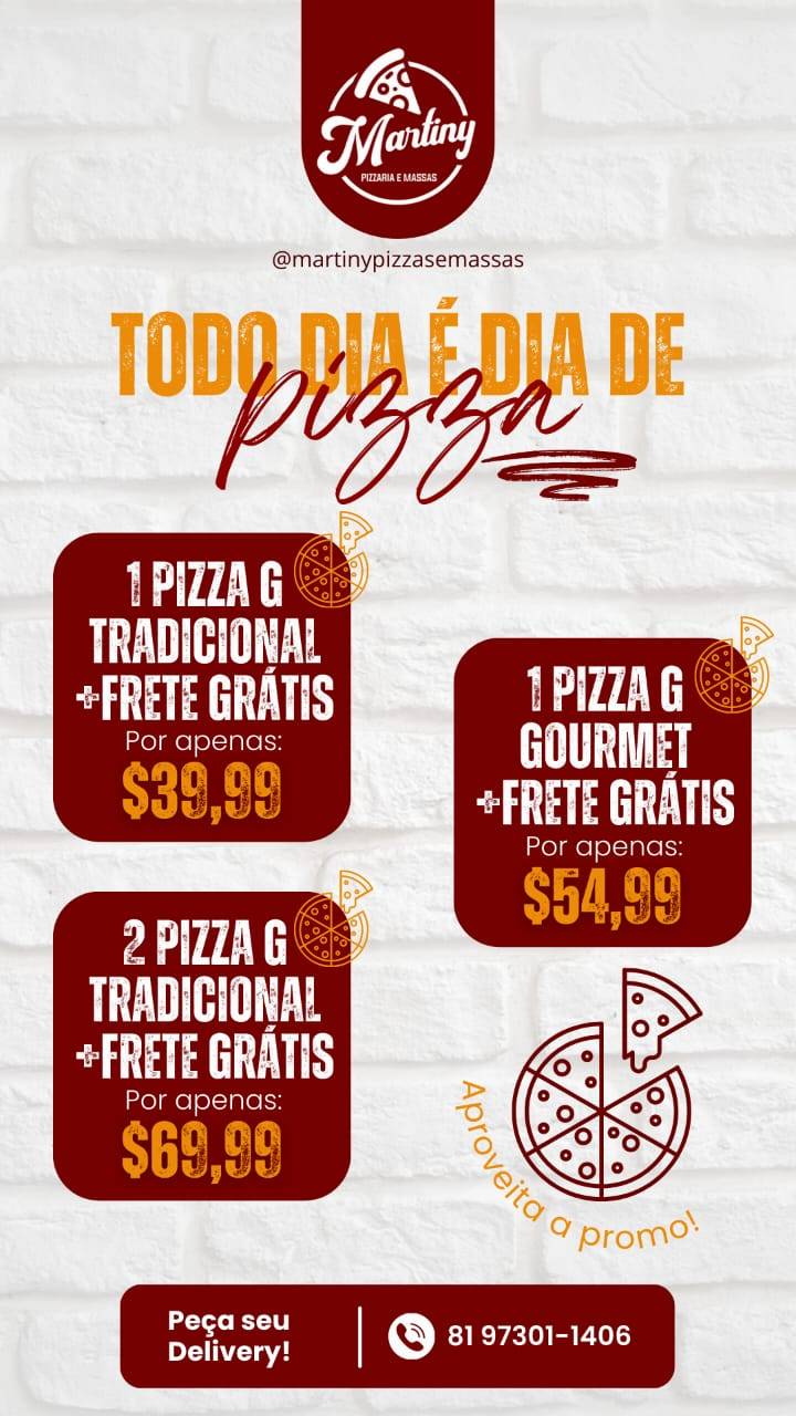 Martiny Pizzaria e Massas cardápio