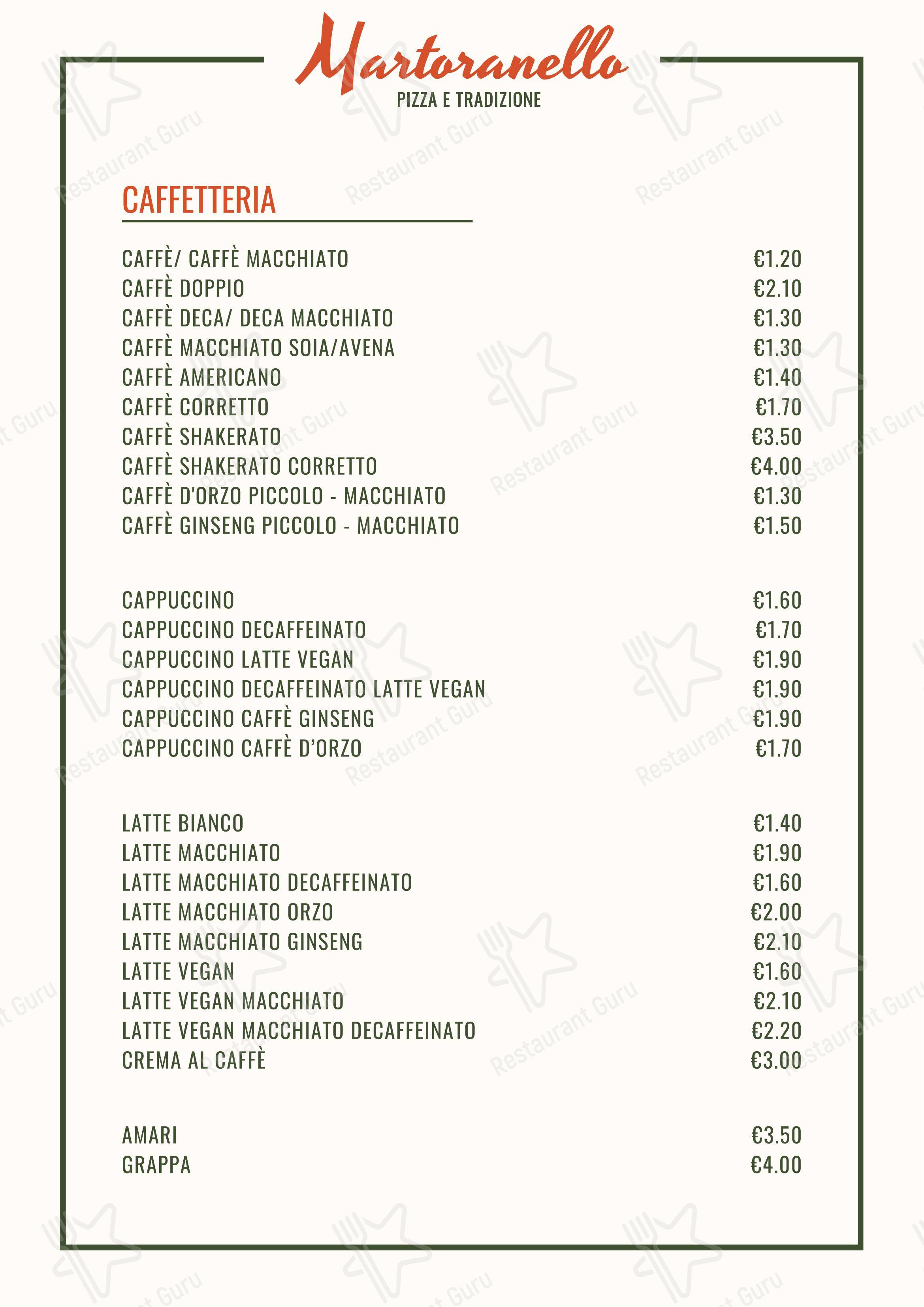 Martoranello - Ristorante Pizzeria in Cesena - Menu