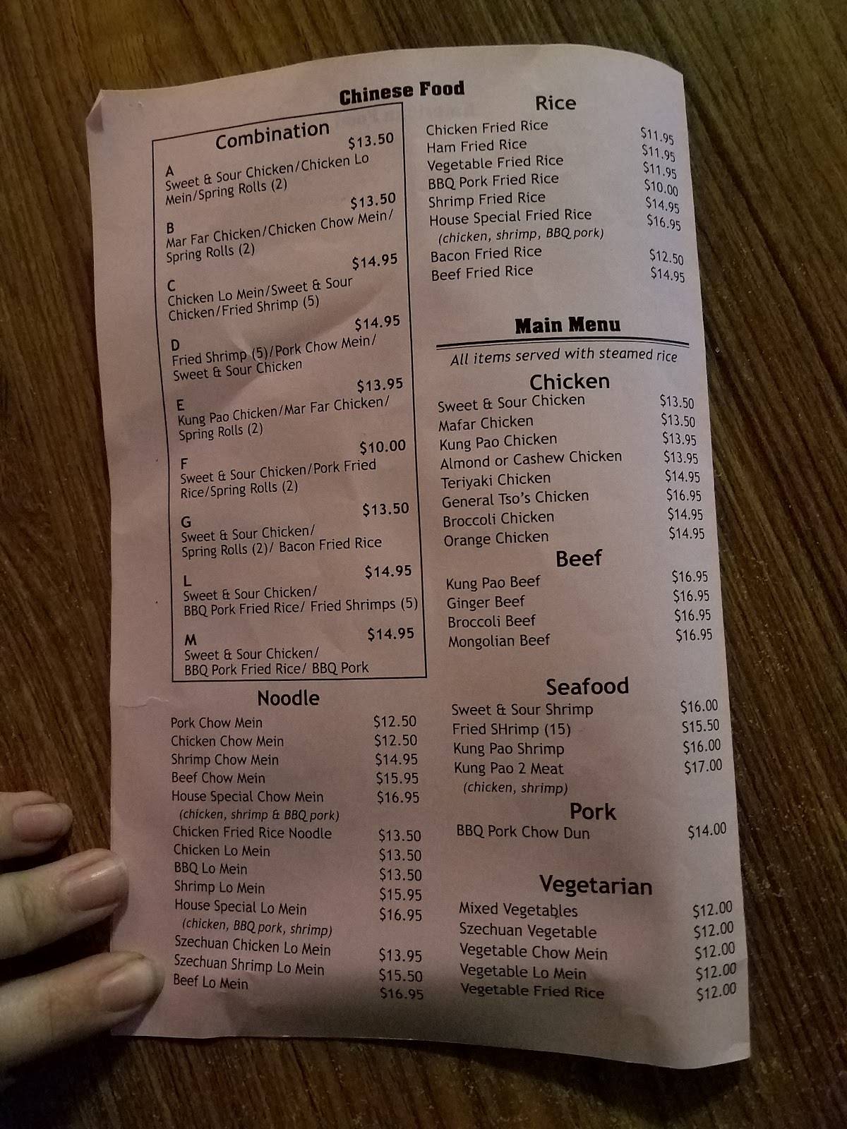 Menu at Ma’s Dairy Farm pub & bar, Albany