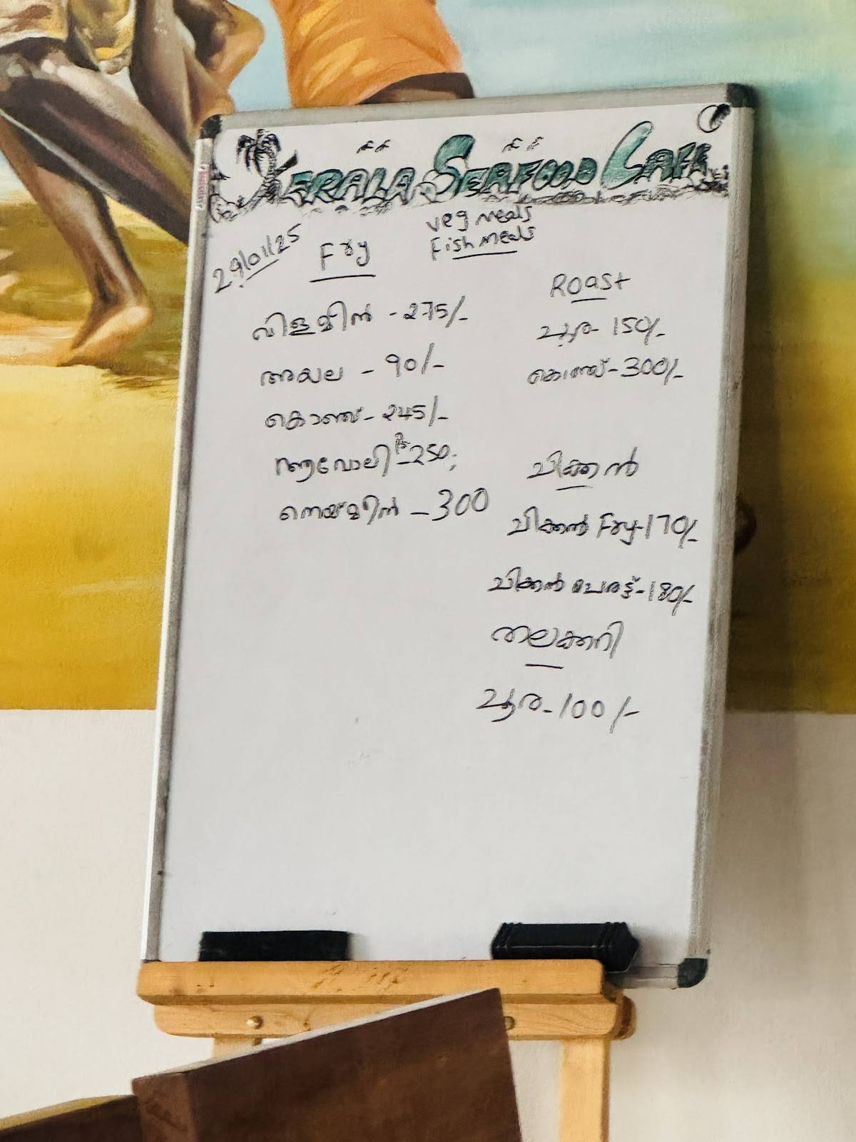 Matsyafed Kerala Seafood Cafe menu