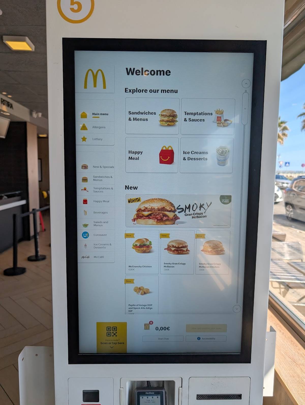 Menu di McDonald's Ostia 