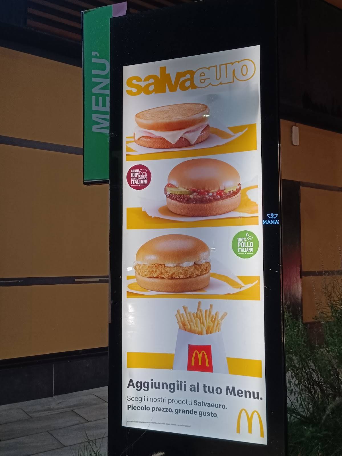 Menu di McDonald's Crotone Passovecchio 