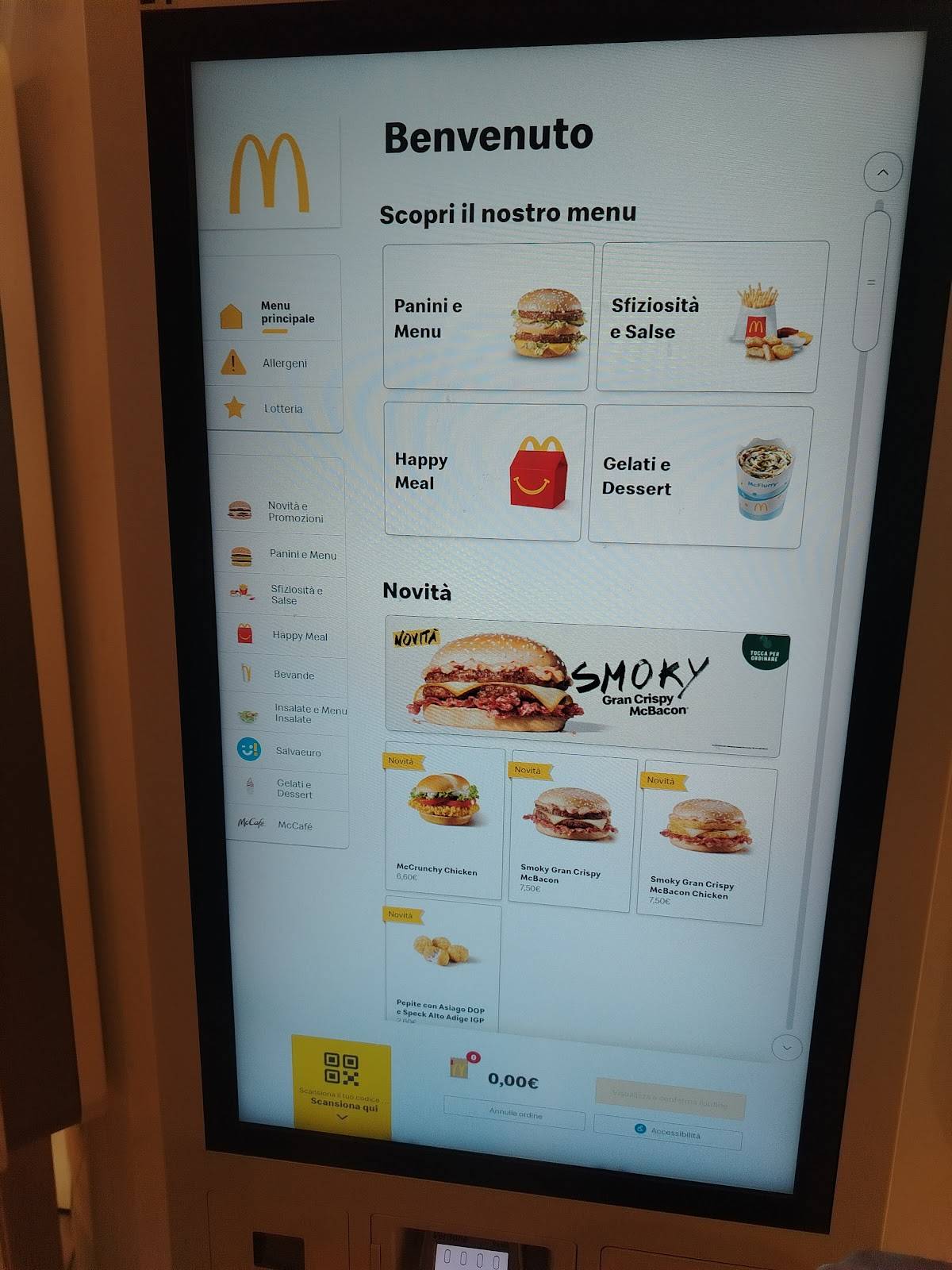 Menu di McDonald's Forlì Mall 