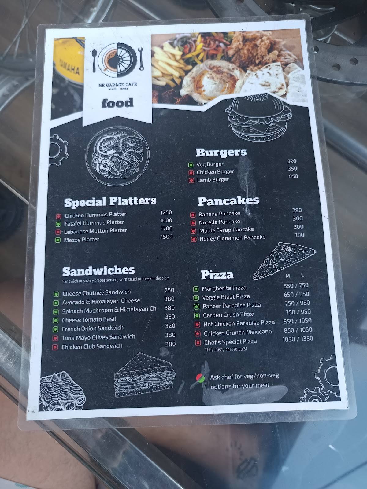 Me Garage Cafe & Bakery menu