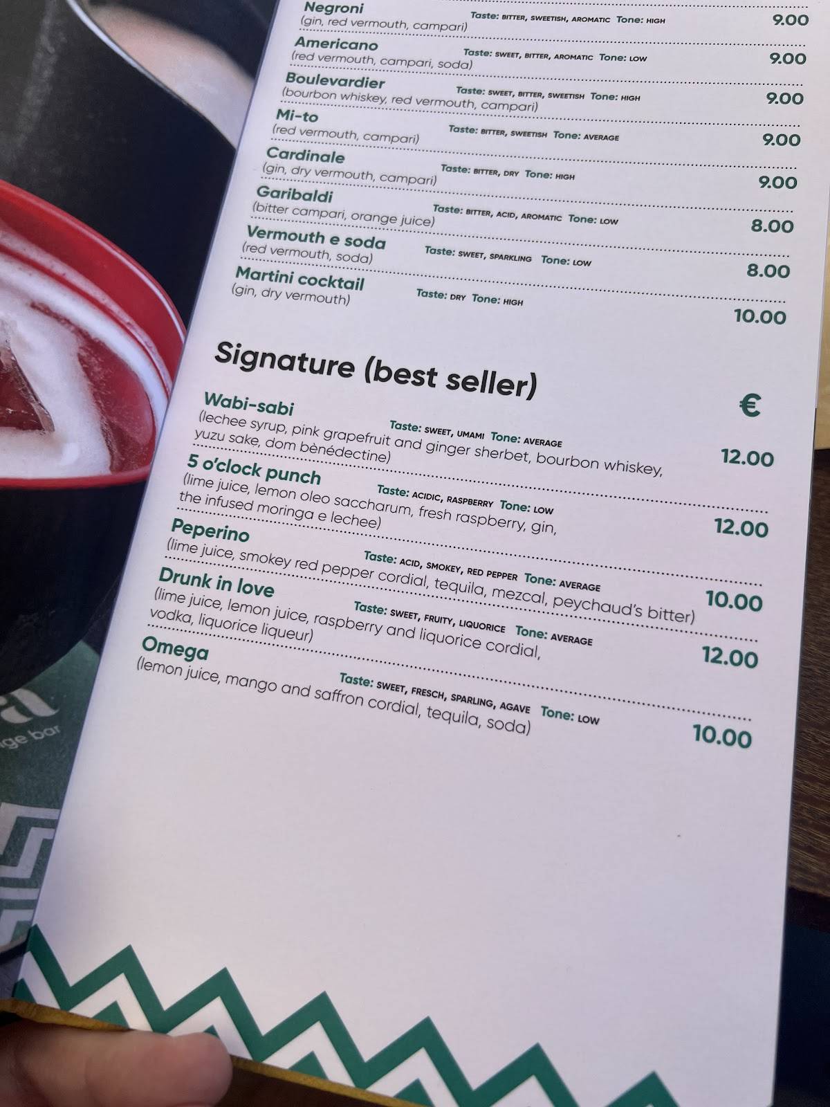 Menu di Medòra 