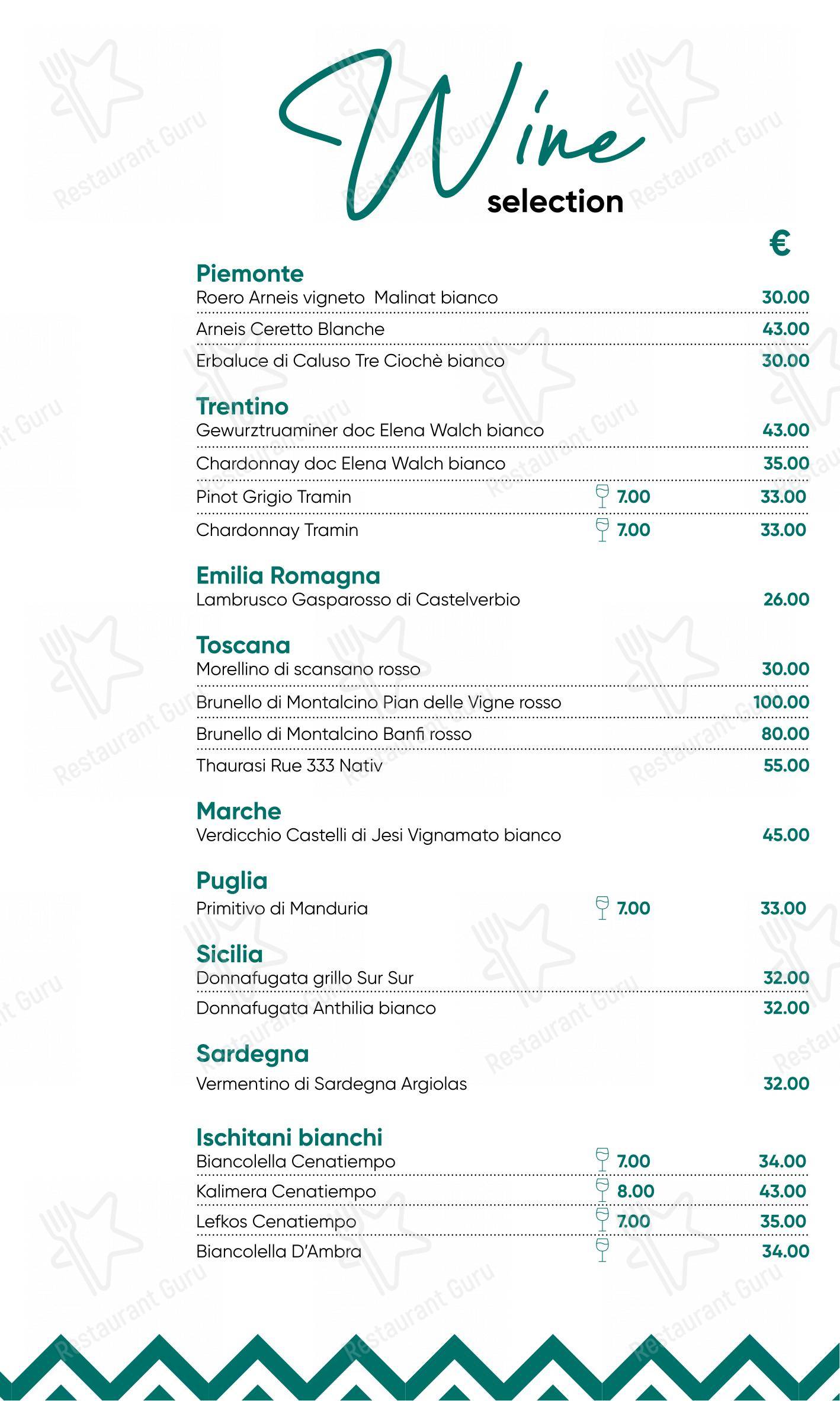 Основное меню per Medòra ristorante