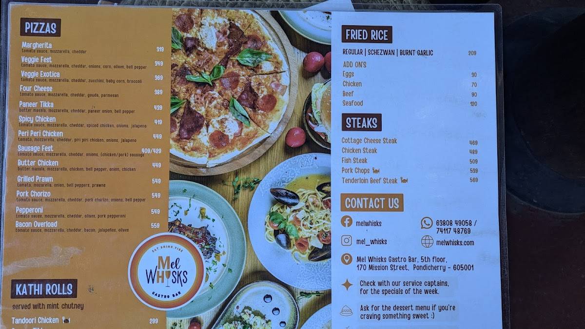 Mel Whisks menu